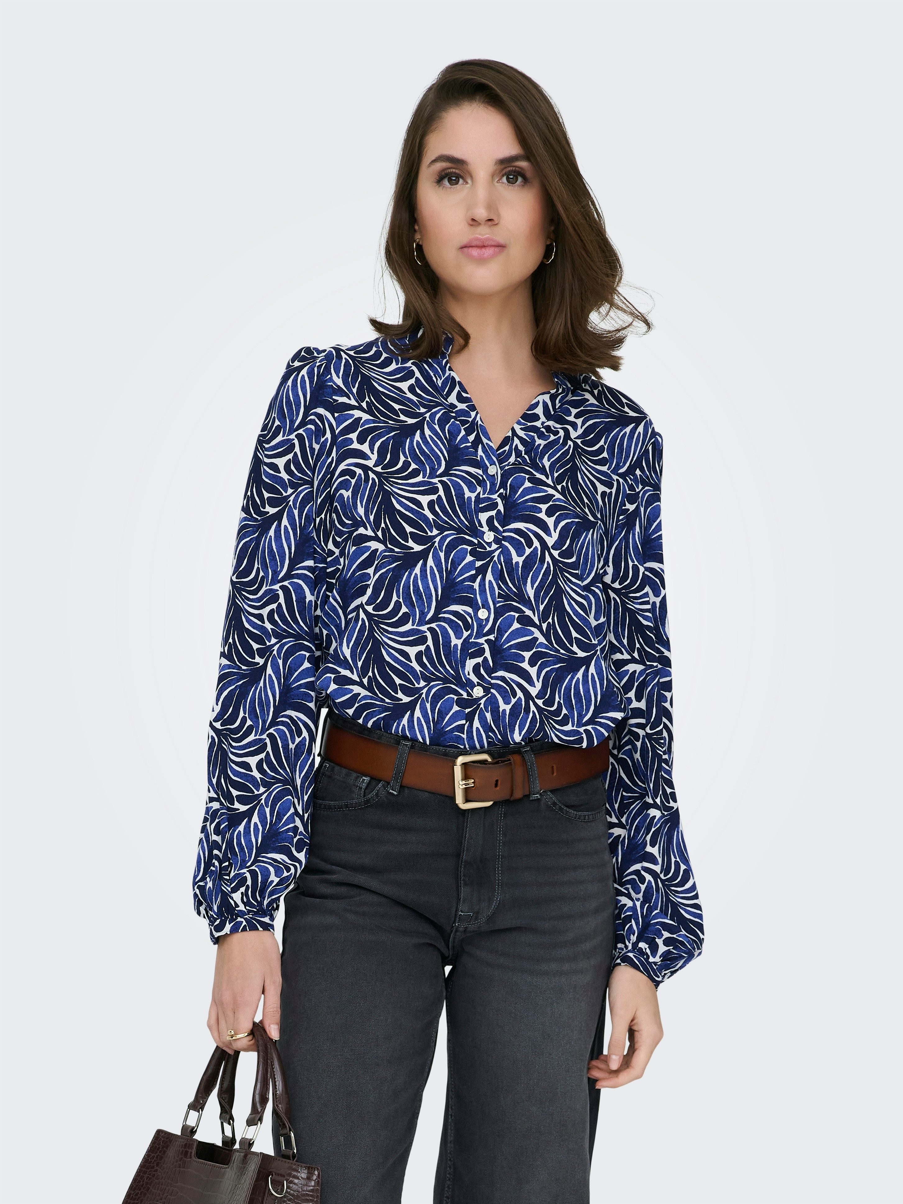 ONLY Langarmbluse ONLRAYA L/S SHIRT WVN Viskose, regular fit