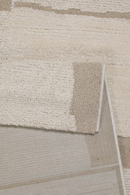 Teppich Ingvar, Wecon home, Höhe: 18 mm, Moderner, weicher Kurzflorteppich mit Hoch-Tief Struktur, Naturtönen