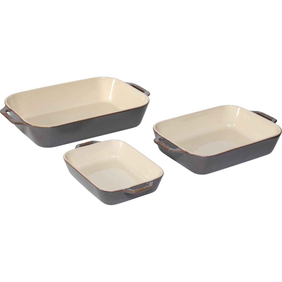 Staub Auflaufform Ofenformenset 3-tlg. Keramik, Keramik