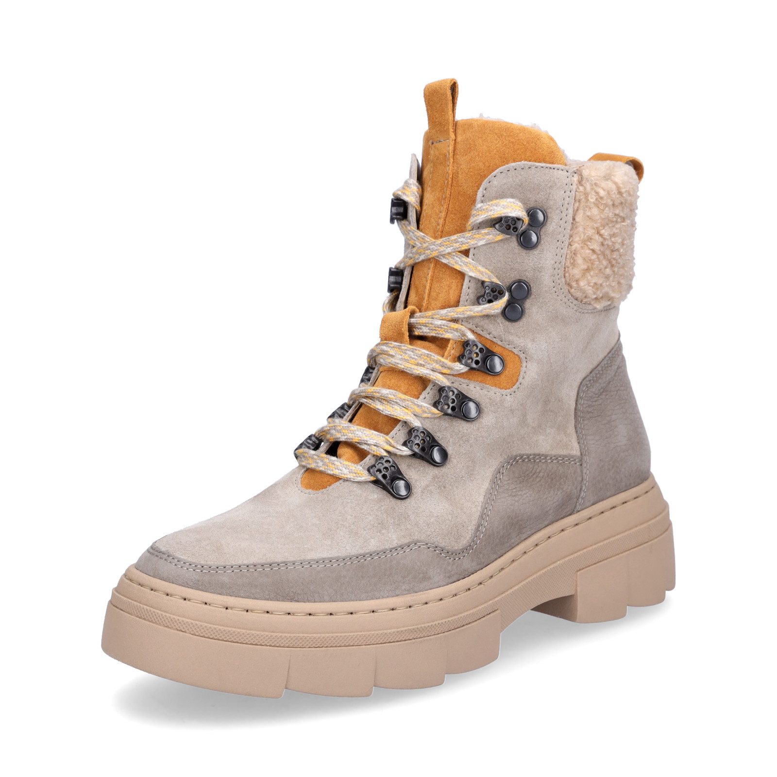 Waldläufer Waldläufer Damen Schnürboot Saiga beige orange Schnürboots