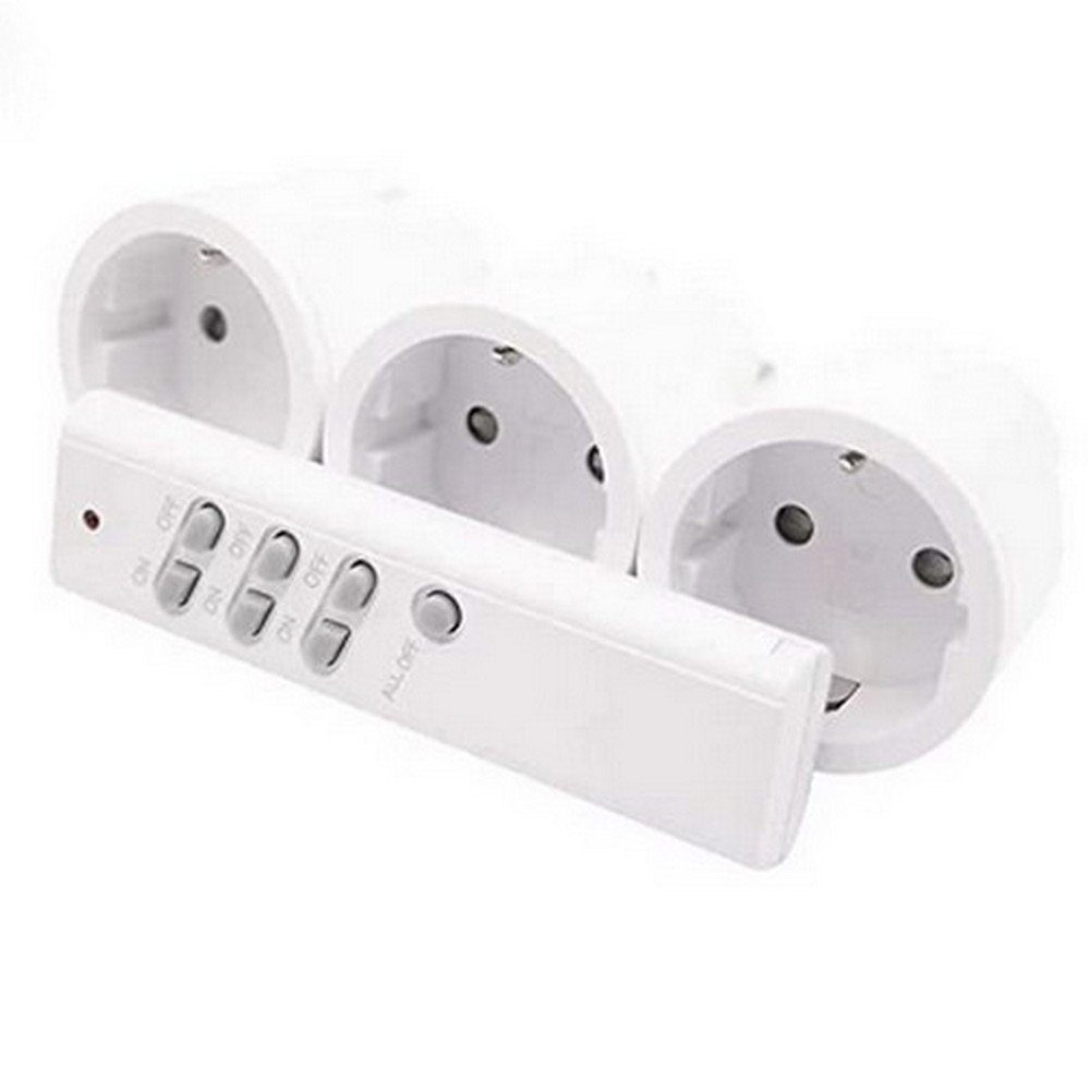 Intertechno Funk-Empfangsmodul IT3-2300 Mini Funk-Zwischenstecker Intertechno Pow, Spar-Set, 1-tlg., Set, bestehend aus 1x Handsender + 3 x Funkstecker