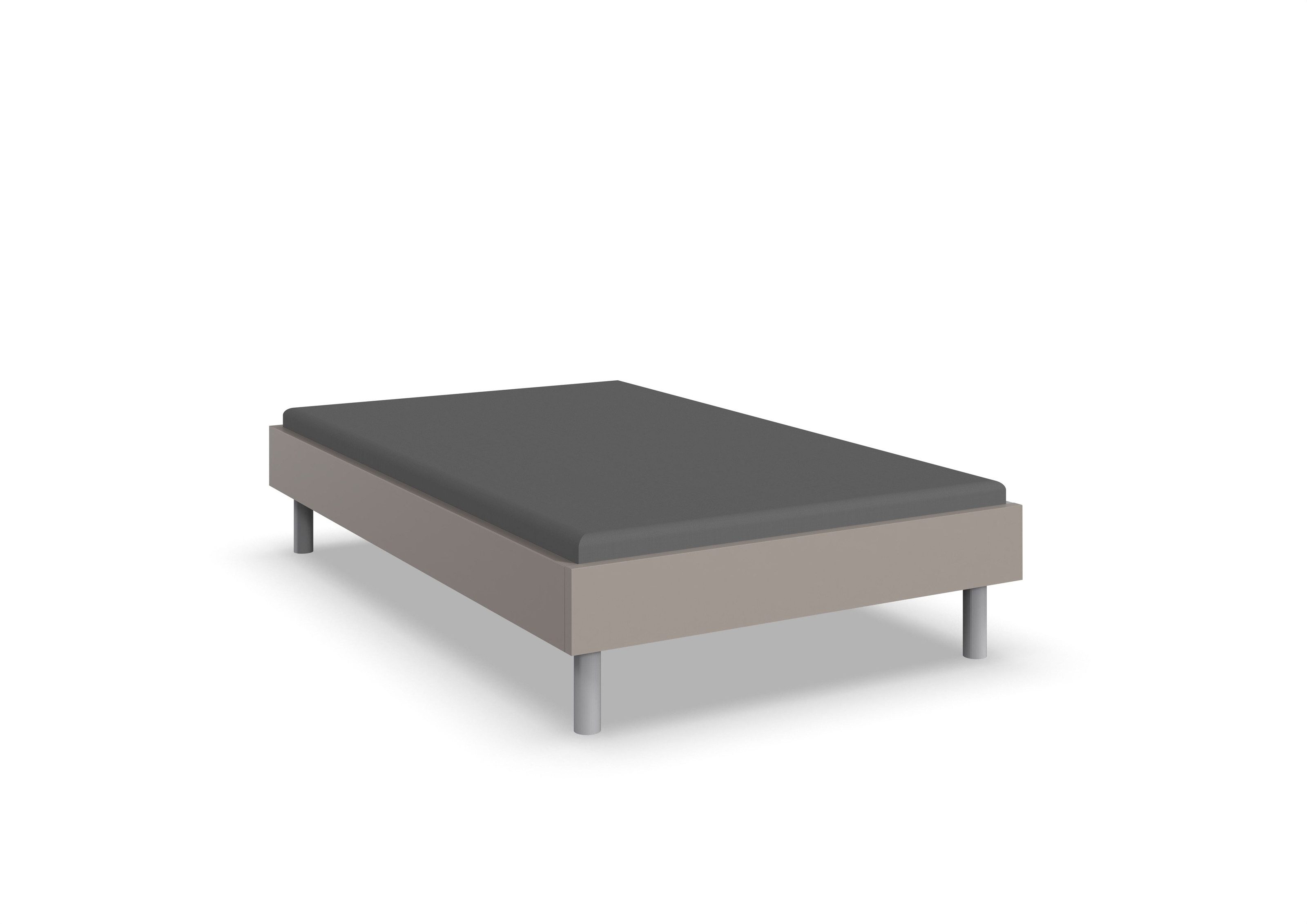 freiraum Bettgestell Easy Beds Standard, Liegefläche 120x200cm, SAHARAGRAU - 129x38x210cm (BxHxT)