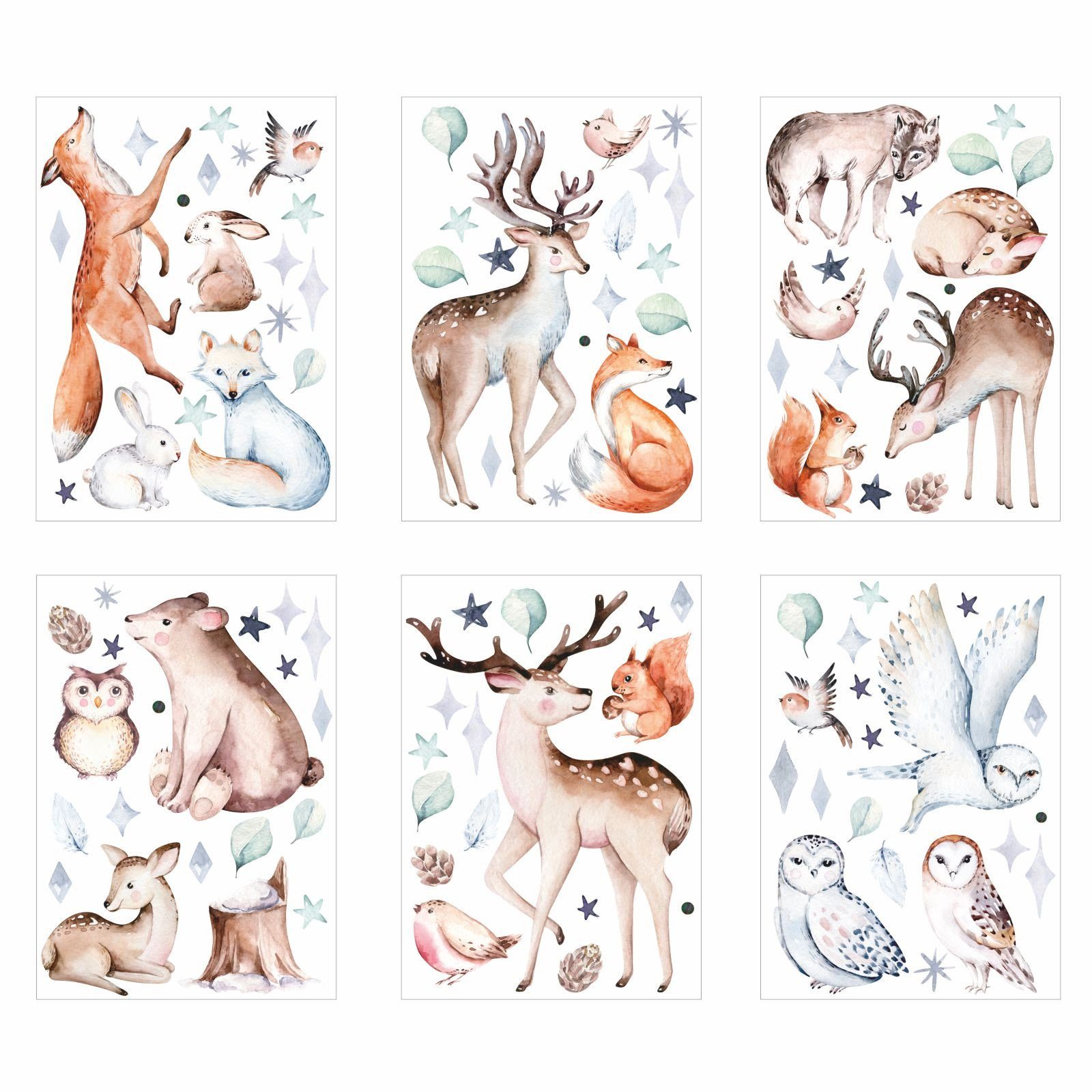 nikima Fensterbild Fensterbilder Wintertiere selbstklebend günstig online kaufen