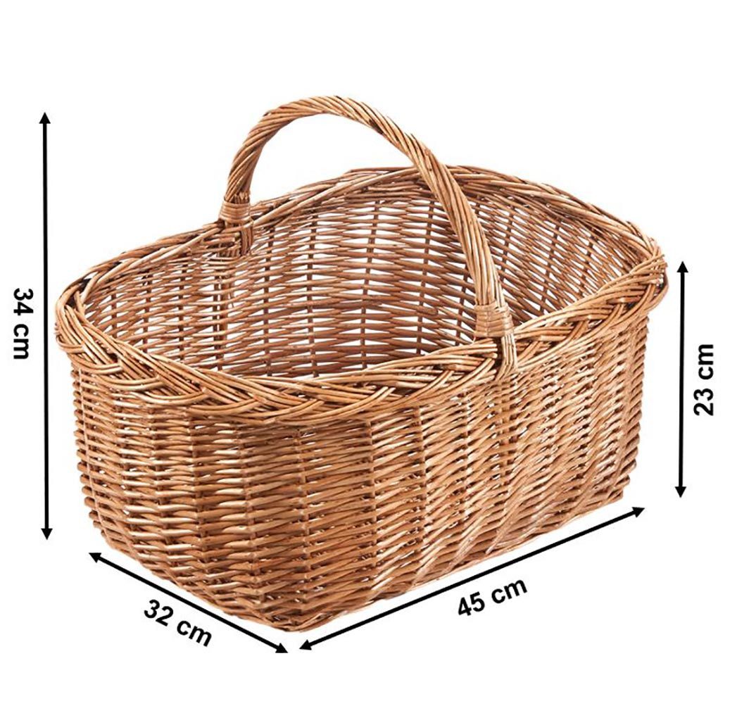 Kobolo Einkaufskorb Geflochtener Weidenkorb Korb Shopper günstig online kaufen