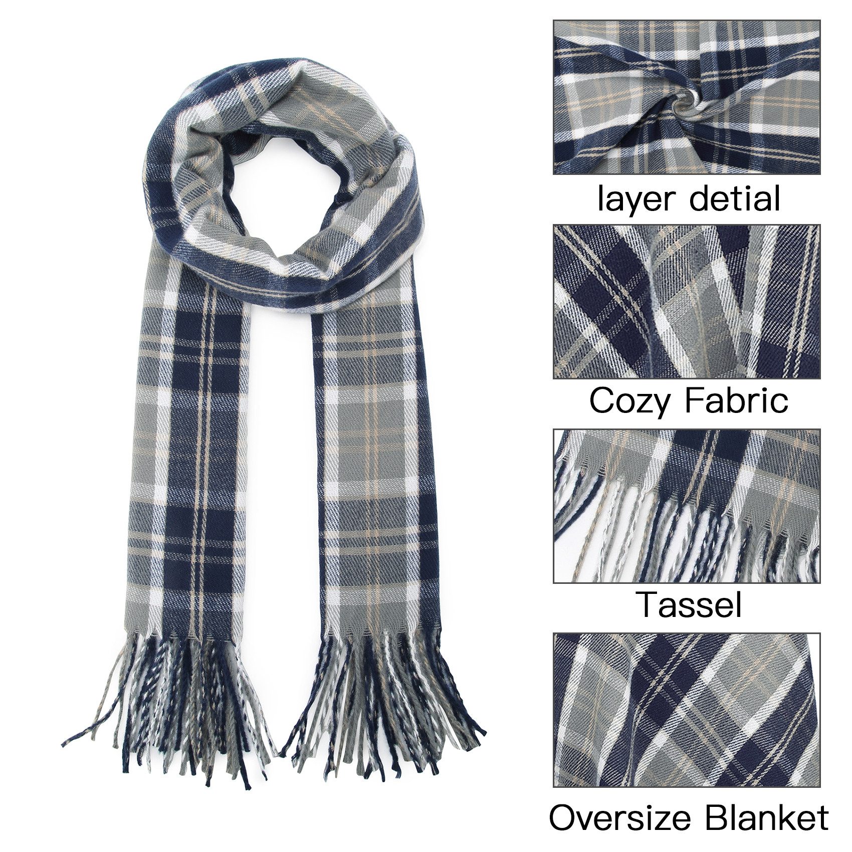 Miss Lulu Modeschal Damen-Winterschal, Wärmeschal mit günstig online kaufen