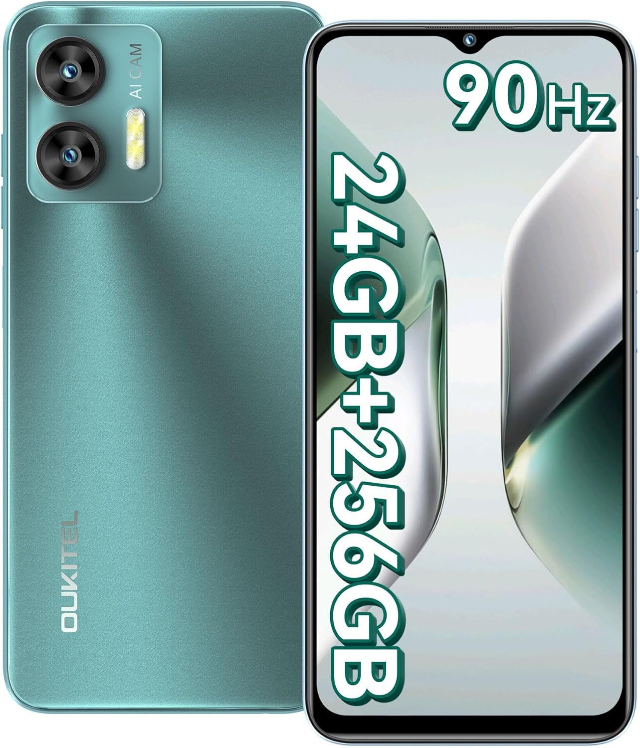 OUKITEL C36 24+256GB Android 14 Smartphone (6.56 Zoll, 256