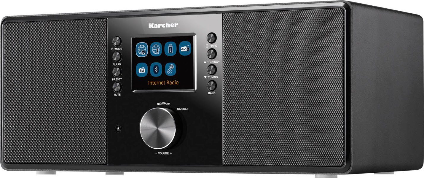 Karcher DAB 7000i Internet-Radio (Digitalradio (DAB), FM-Tuner mit RDS, Internetradio, UKW mit RDS, 14 W, FM-Tuner mit RDS, Internetradio, DAB+, Bluetooth, 14 W, Stereo)