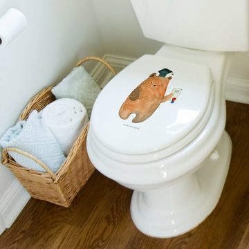 Mr. & Mrs. Panda WC-Sitz Bär Prüfung - Weiß - Geschenk, Toilette, Abitur, Teddy, Zeugnis, Toil (1-St), Freudige Designs