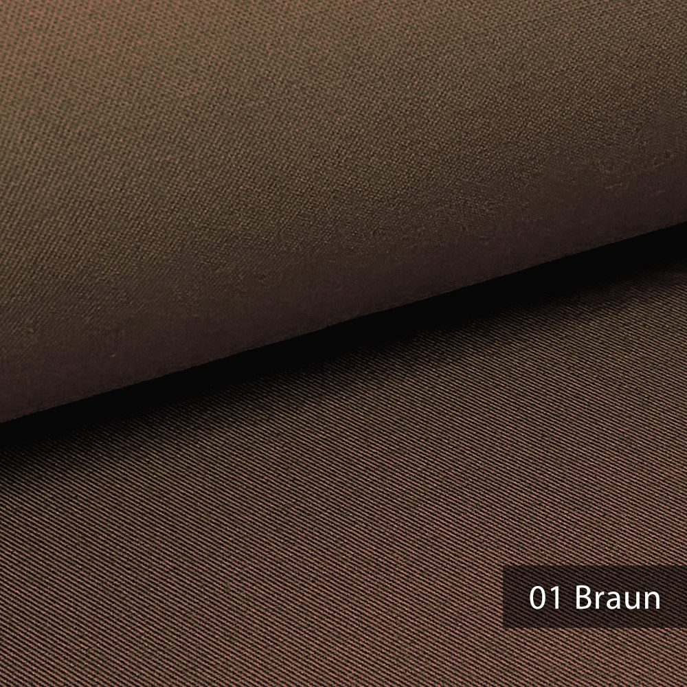 novely® Stoff BRION Atmungsaktiver Twill Multifunktionaler Stoff Polyester Baumwolle, Baumwoll-Mischgewebe, Reißfest, Zertifiziert, Meterware, 1lfm