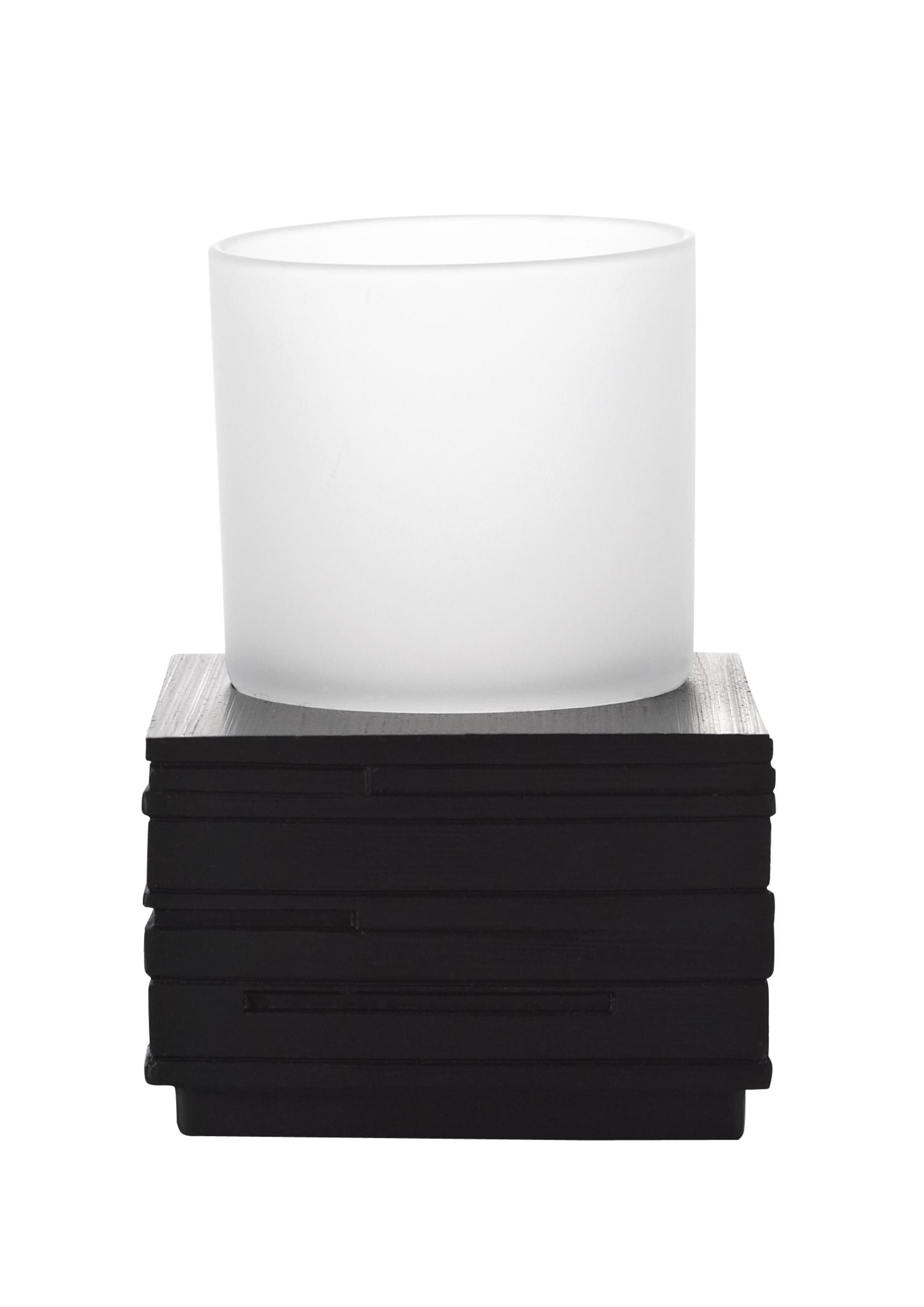 Ridder Badaccessoire-Set Aufbewahrungsbecher Brick schwarz günstig online kaufen