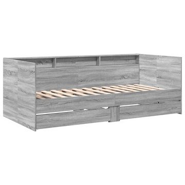 vidaXL Bett Tagesbett mit Schubladen Grau Sonoma 75x190 cm Holzwerkstoff