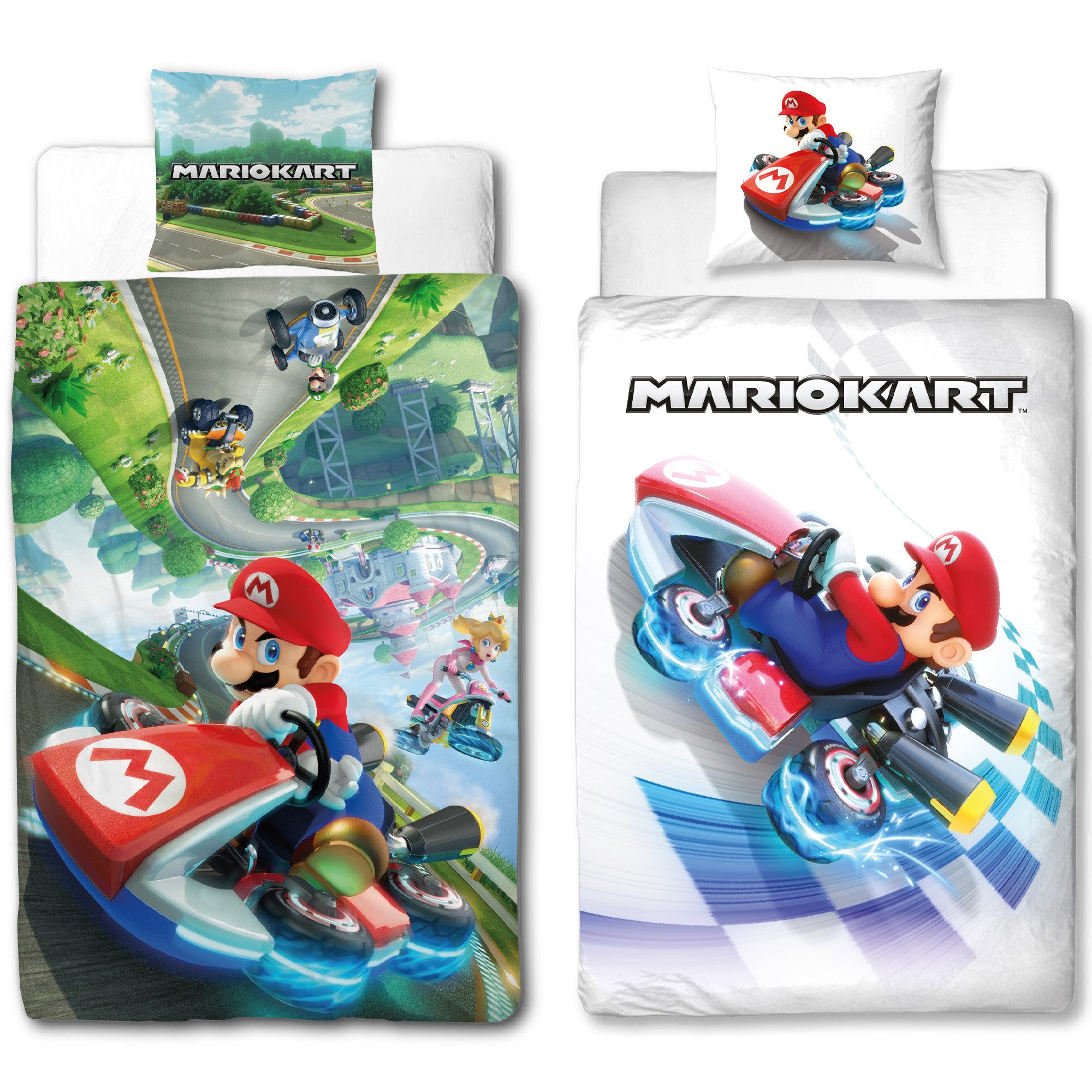 BERONAGE Wendebettwäsche Super Mario Kart Combo Bettwäsche Linon / Renforcé günstig online kaufen
