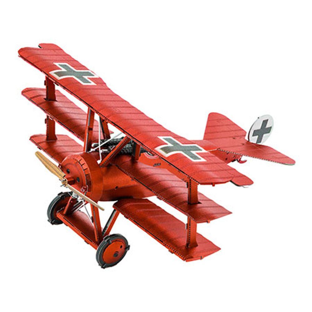 Invento Puzzle Metal Earth, Tri-Wing Fokker Roter Baron - 3D Metall Puzzle, Puzzleteile