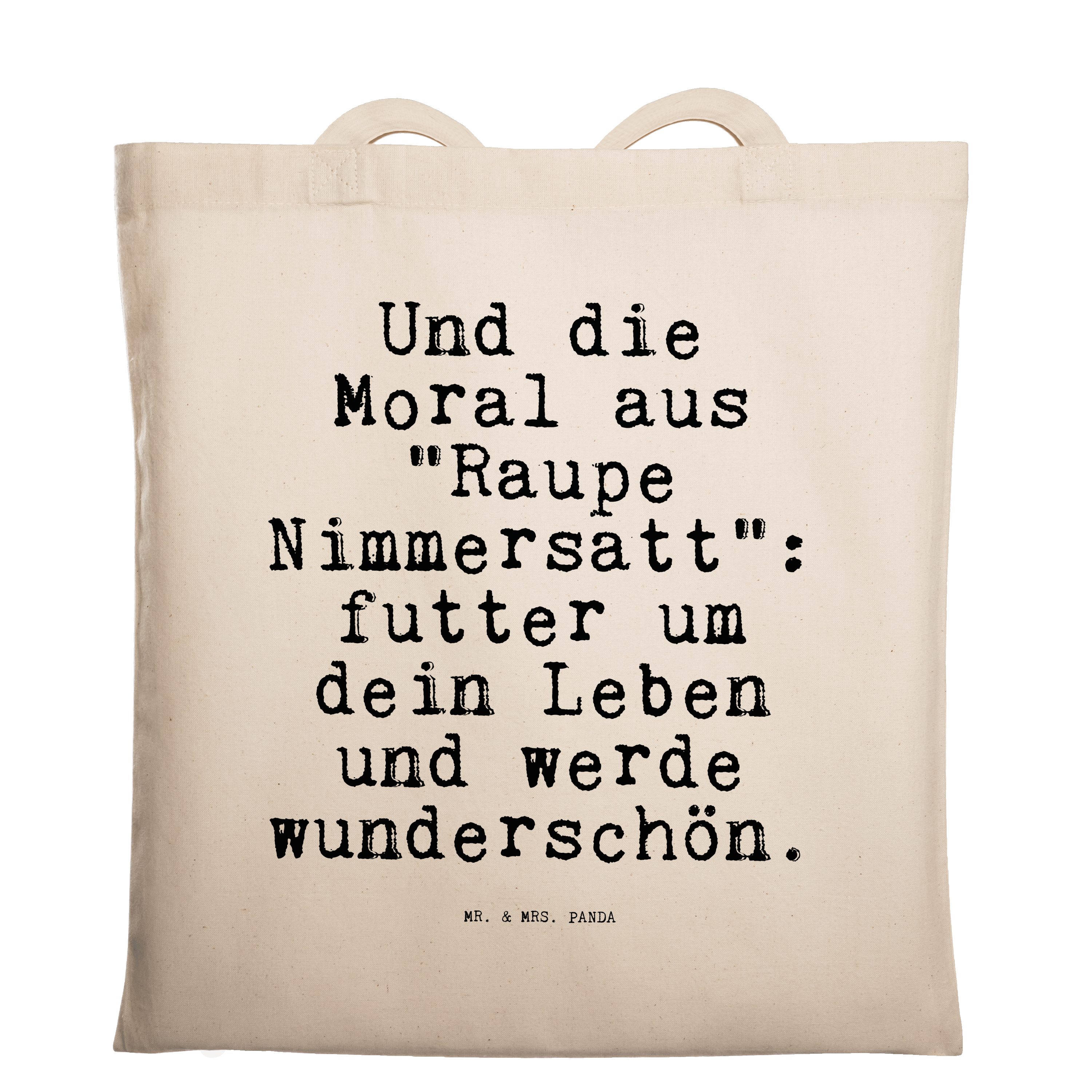 Mr. & Mrs. Panda Tragetasche »Und die Moral aus... Transparent