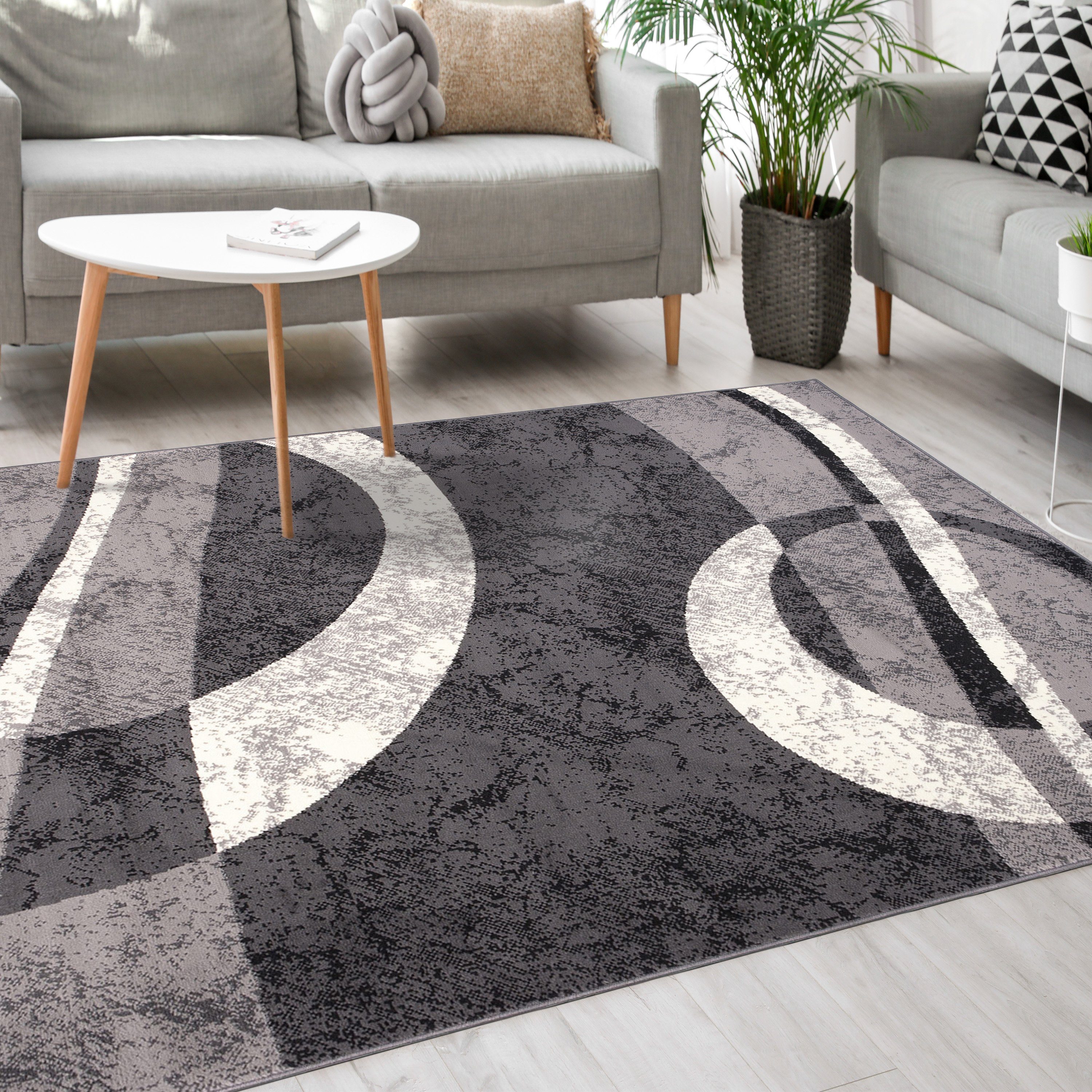 Mazovia Designteppich Modern Teppich Kurzflor Wohnzimmerteppich Robust und günstig online kaufen