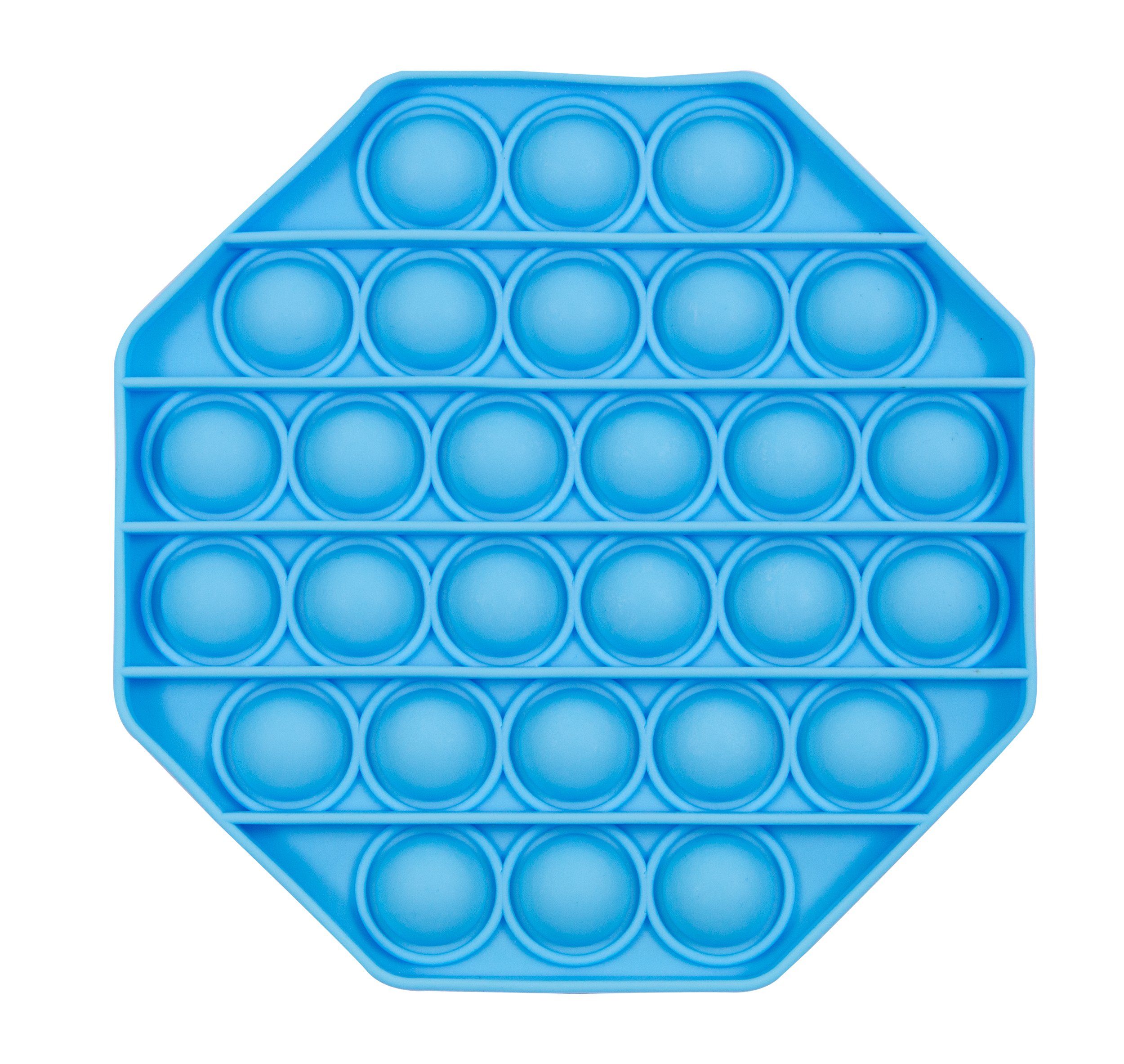 C&T Spiel, »Achteck in blau - Pop It Bubble Push Plop Up Fidget -  Anti-Stress Spiel - 12 cm x 12 cm«