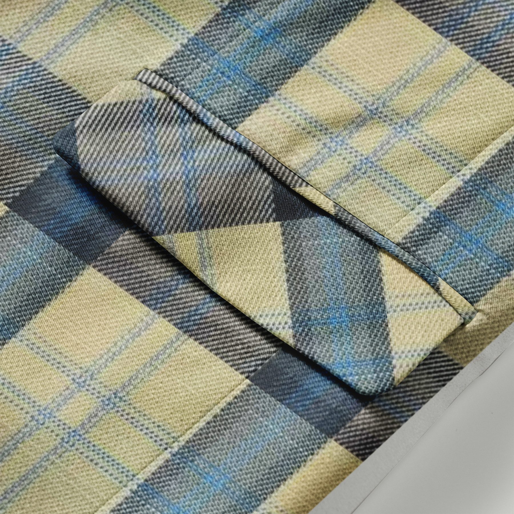 Allthemen Sakko mit buntem Karomuster Anzugsakko Regular-Fit – Bild 5 von 5