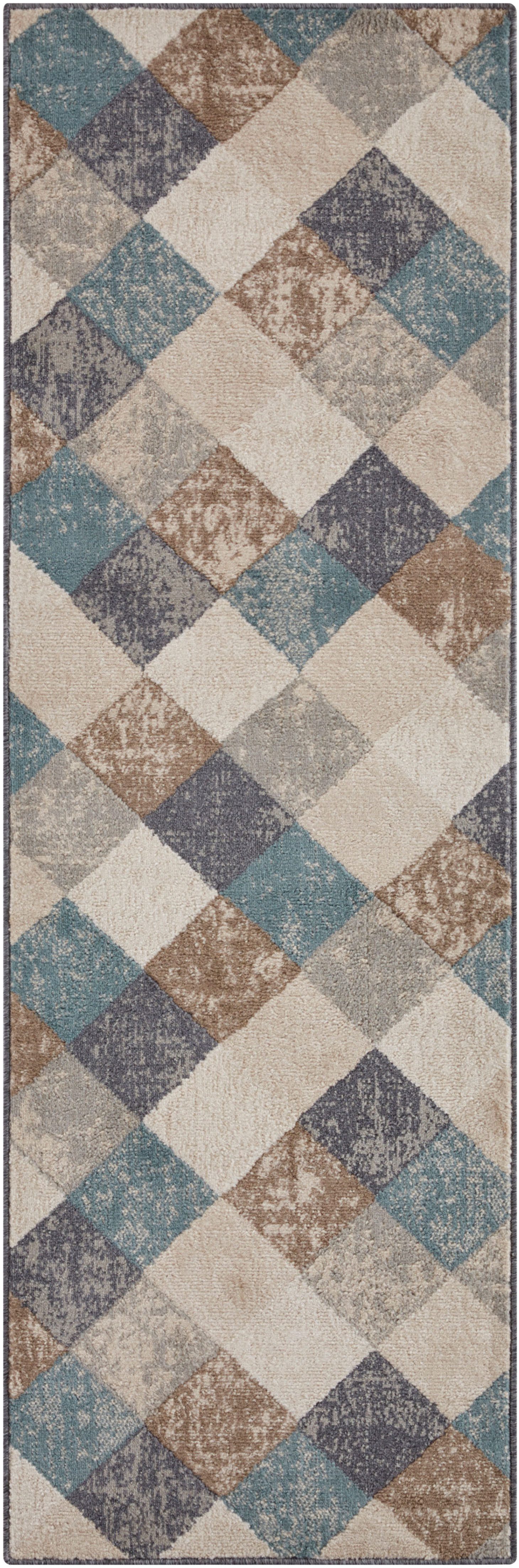 HANSE Home Teppich Bakke, rechteckig, Höhe: 8 mm, Kurzflor, Läufer, Rauten- günstig online kaufen