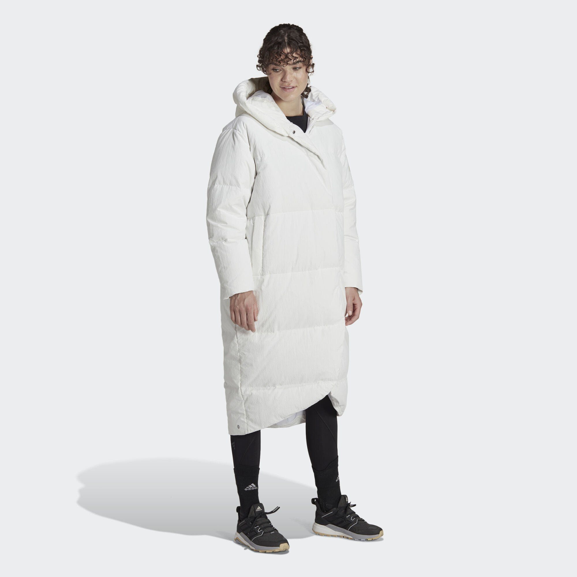 adidas Sportswear Winterjacke BIG BAFFLE DAUNENMANTEL White