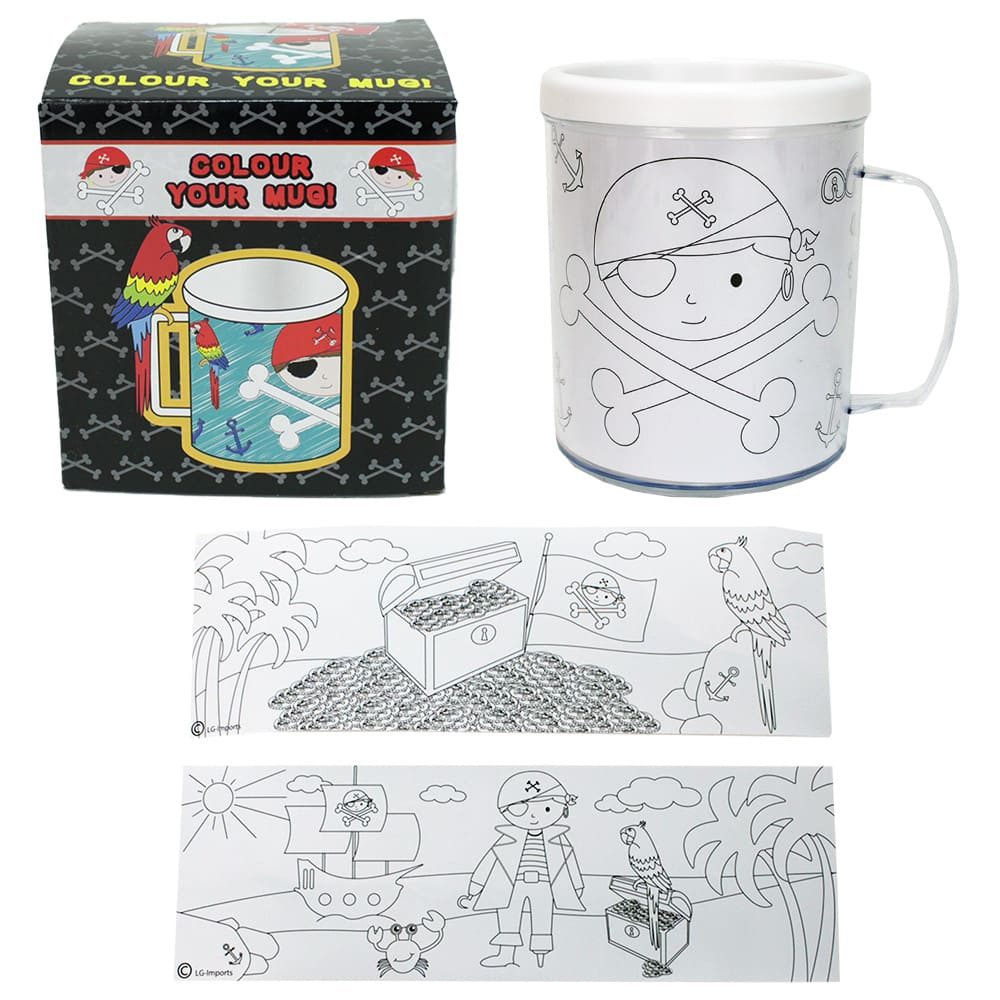 LG-Imports Spiel Piraten Becher selbst bemalen Set für Kinder - 300ml