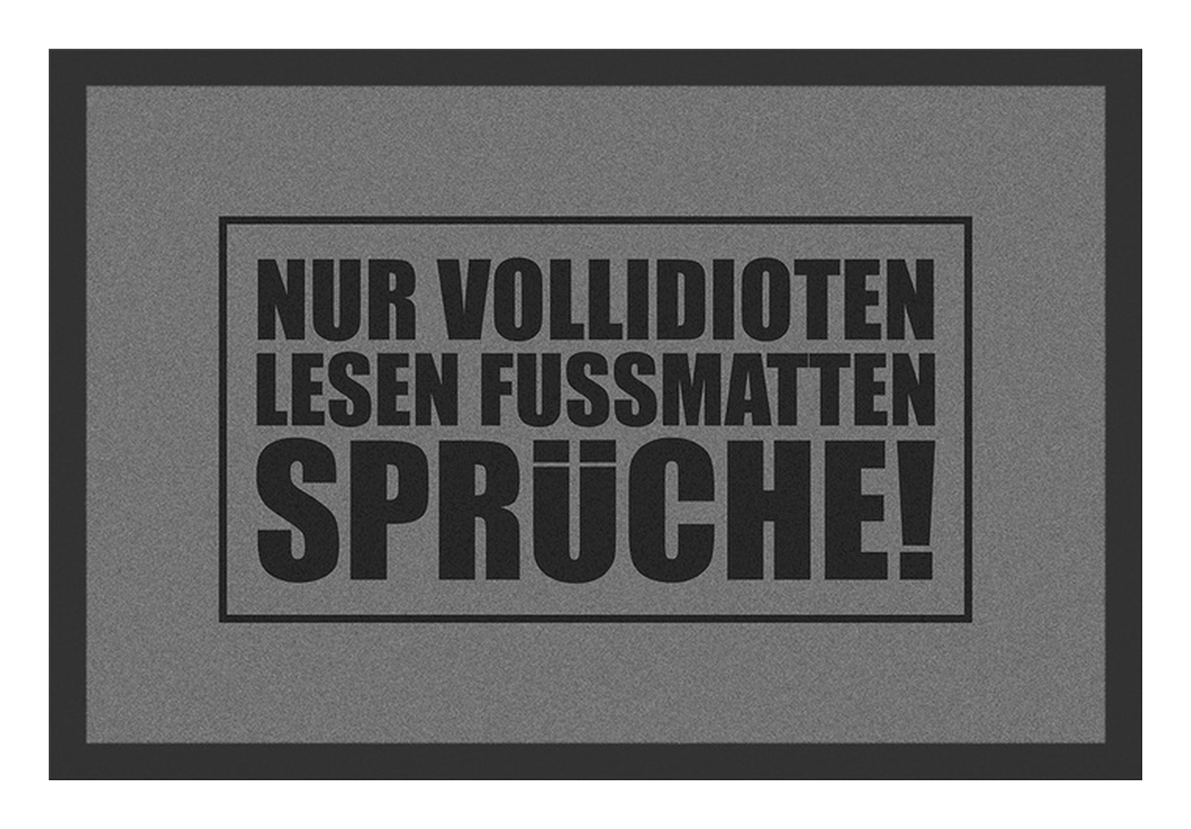 Rockbites Fußmatte Rockbites - Fußmatte Türmatte Fußabstreifer "Vollidioten" Grau Nr.