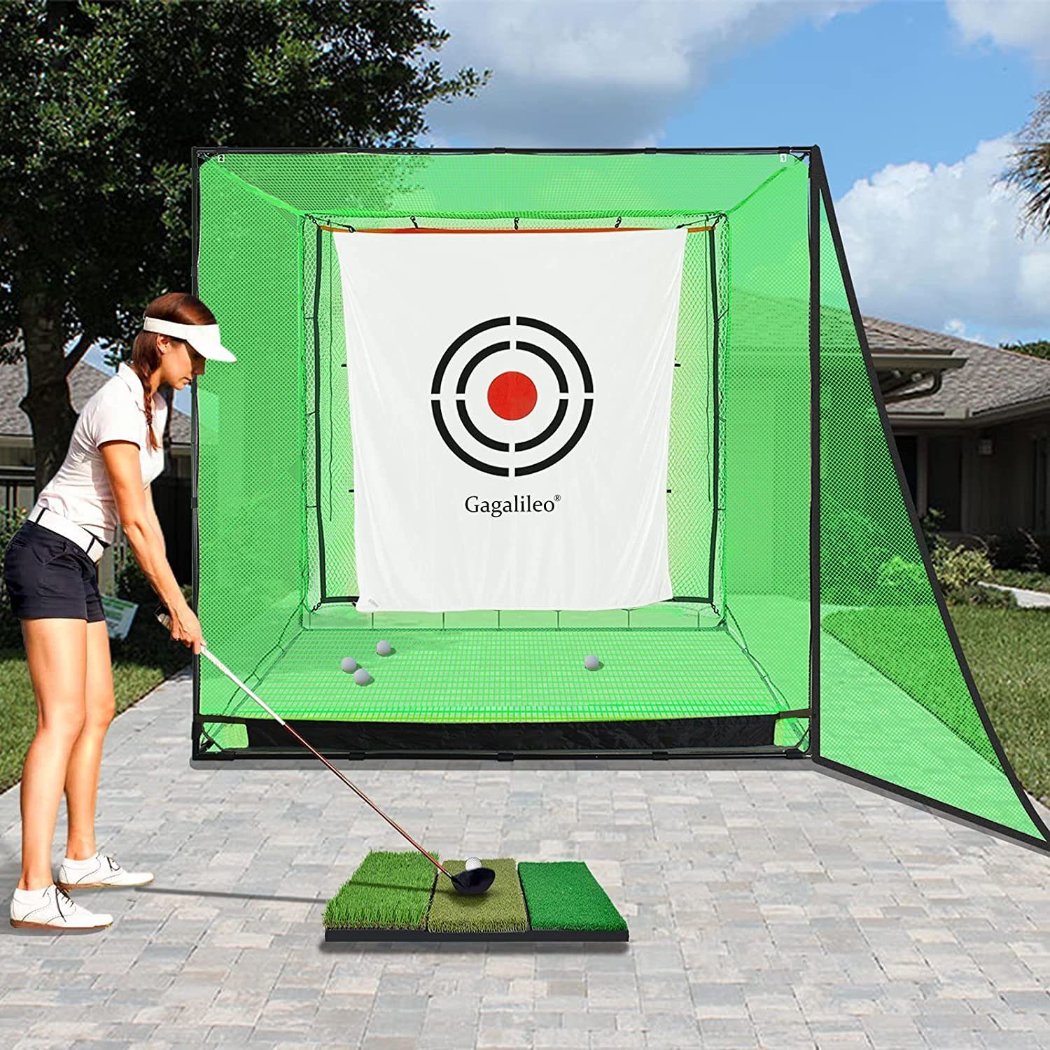 Golfnetz,Golf Golf Ziel (Spar-Set, mit Oder Golfnetz 200 210cm Übungsnetze, schlagkäfig, Golfübungsnetz) Kapler