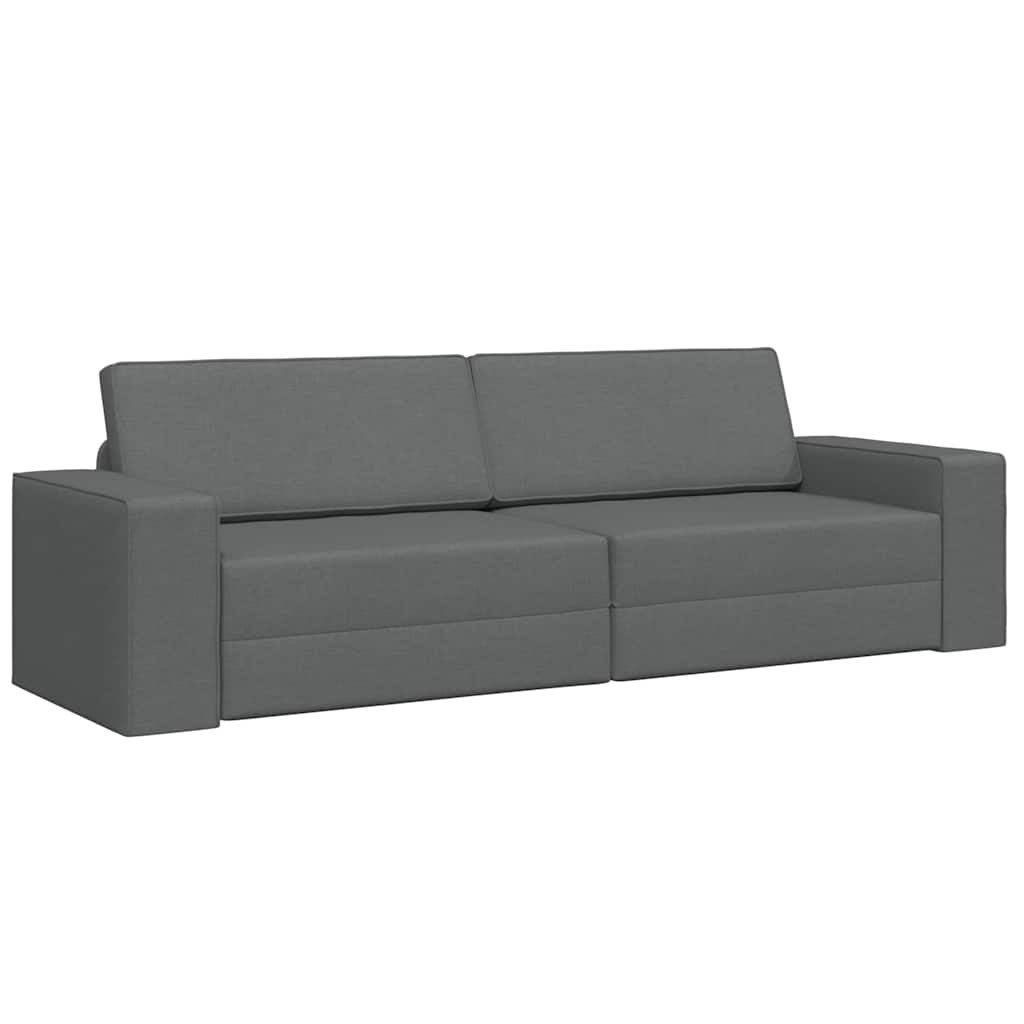 vidaXL Sofa Bodensofa-Bett Dunkelgrau 245 x günstig online kaufen
