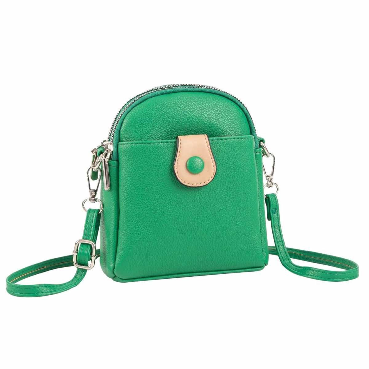 ITALYSHOP24 Schultertasche Damen Tasche Minibag Umhängetasche Geldbörse Handytasche Crossover, Brusttasche Bodybag Crossbody Hüfttasche Clutch leicht Gewicht