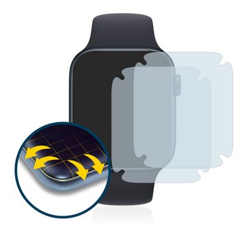 BROTECT Full-Screen Schutzfolie für Apple Watch SE 2022 (44 mm), Displayschutzfolie, 2 Stück, 3D Curved klar