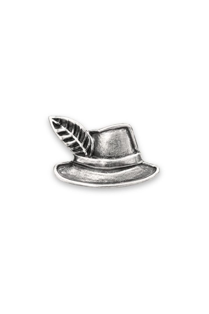 MarJo Schmuckset Ansteck-Pin - HUT - altsilber, altgold, gold/rot