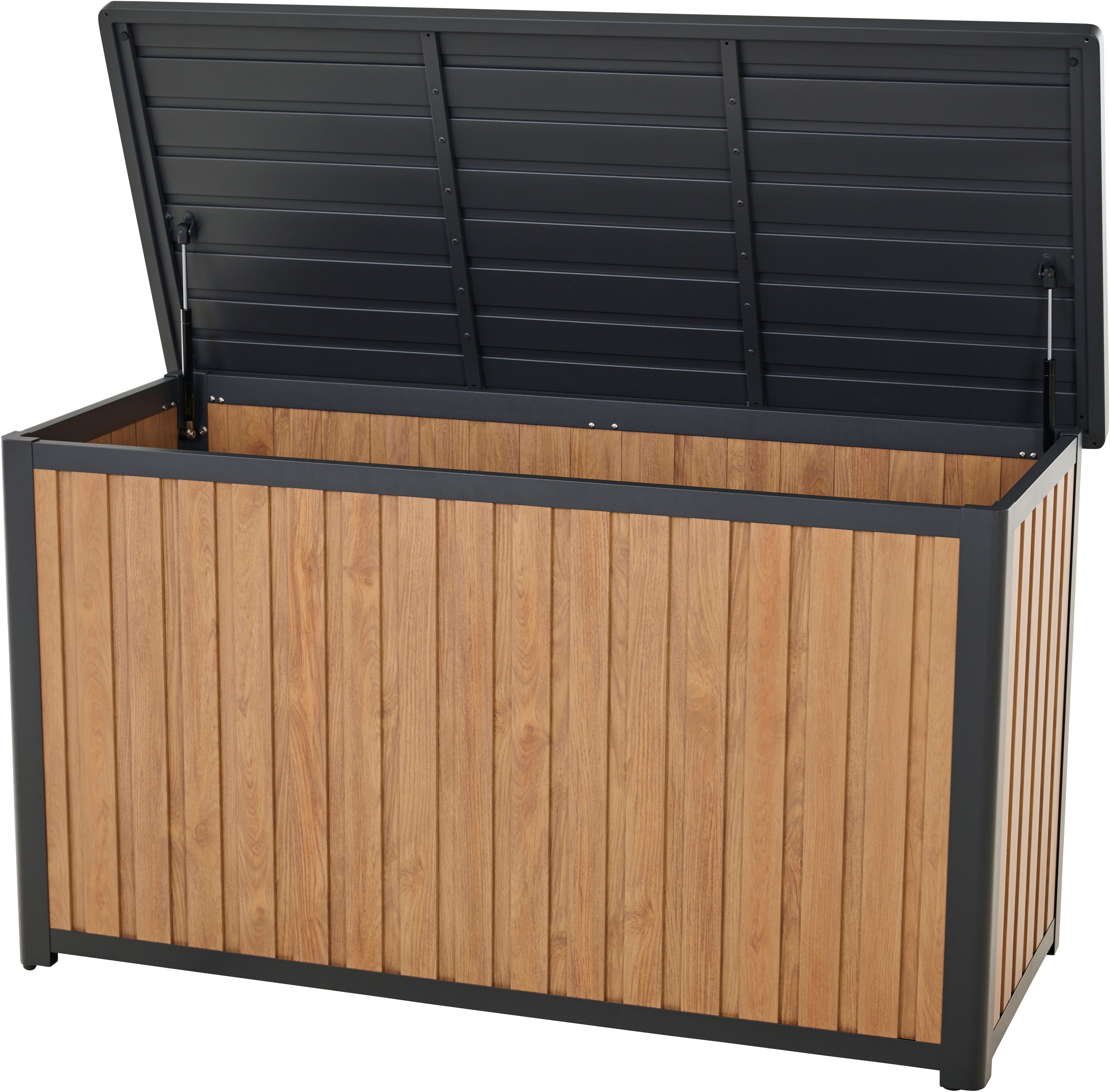 Siena Garden Kissenbox, Gestell aus Aluminium, 135x59x75cm woodlook