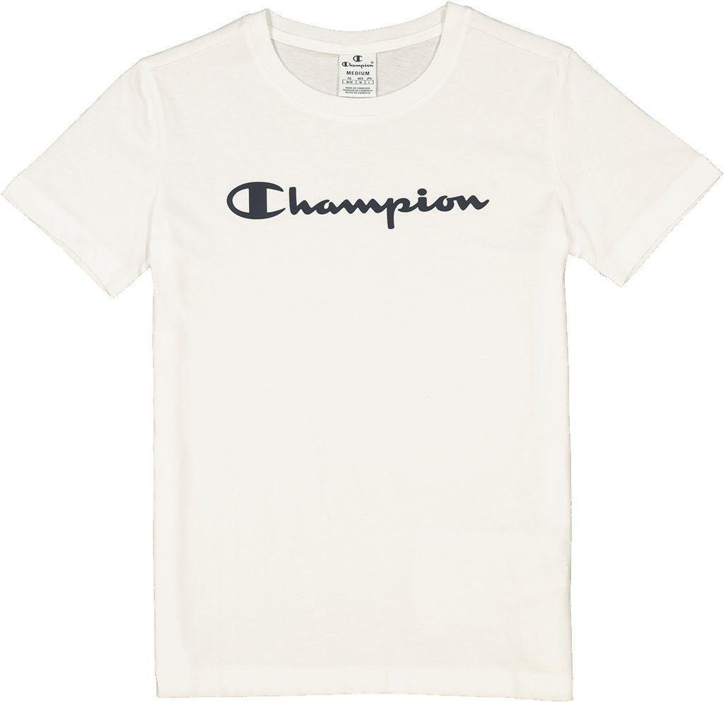 (1-tlg) T-Shirt T-shirt T-Shirt weiß Crewneck Champion Champion