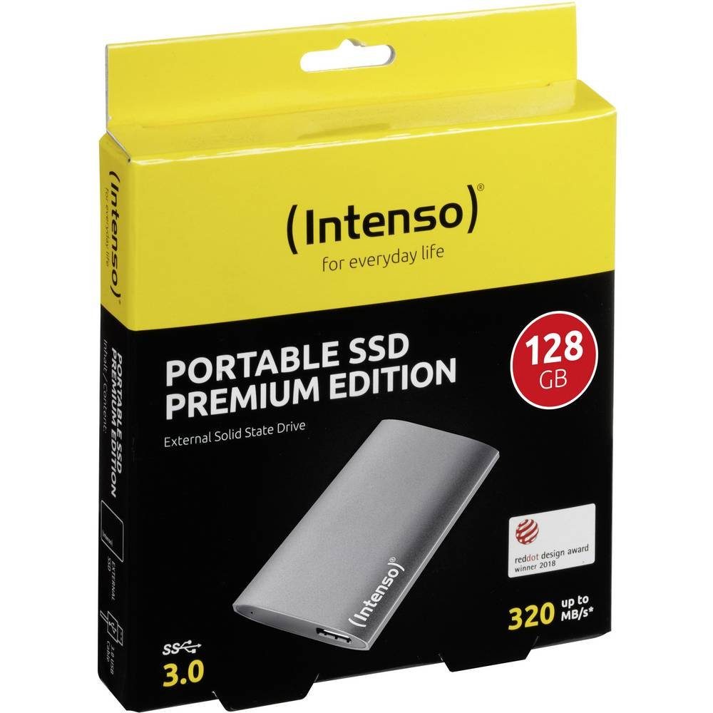 Intenso Portable SSD 128GB USB 3 3823430 externe SSD (128 GB), Aluminium Gehäuse