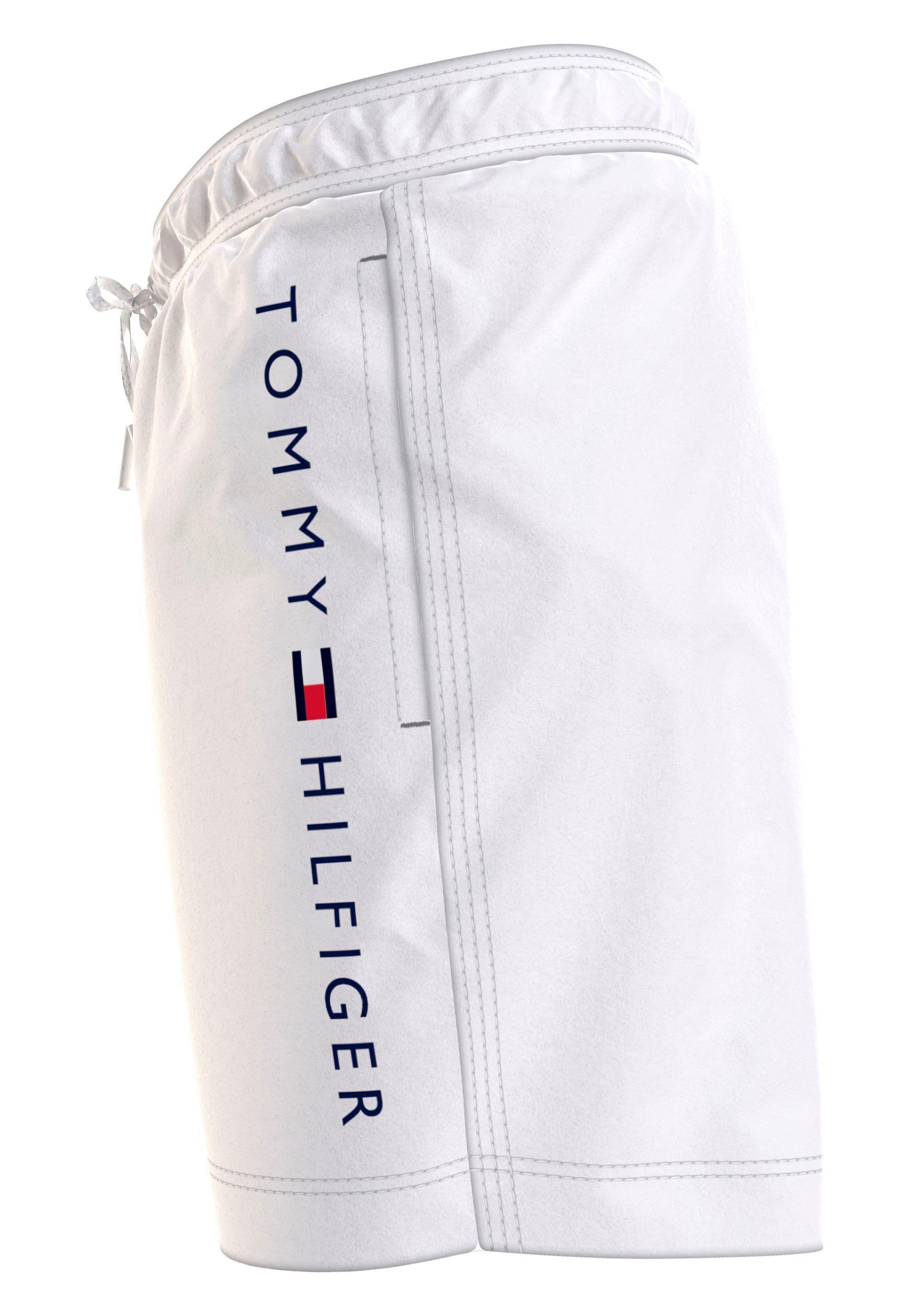 White Tommy Badehose Tommy Hilfiger DRAWSTRING mit Swimwear MEDIUM Hilfiger Markenlabel