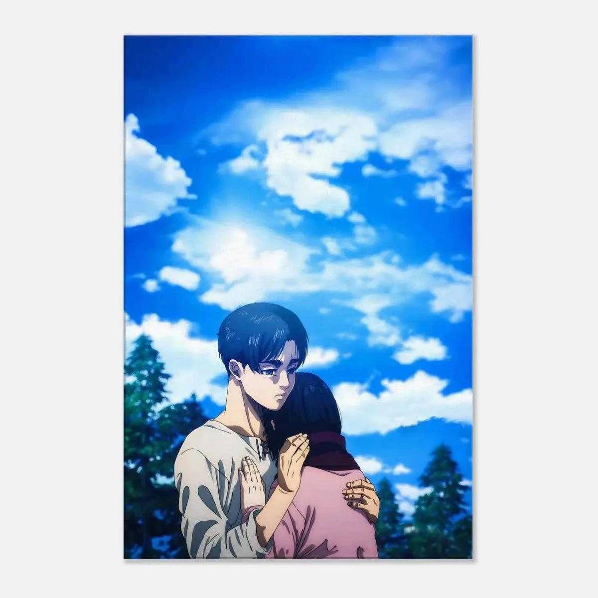 Wanddekoobjekt Eren & Mikasa - Anime Leinwandbild