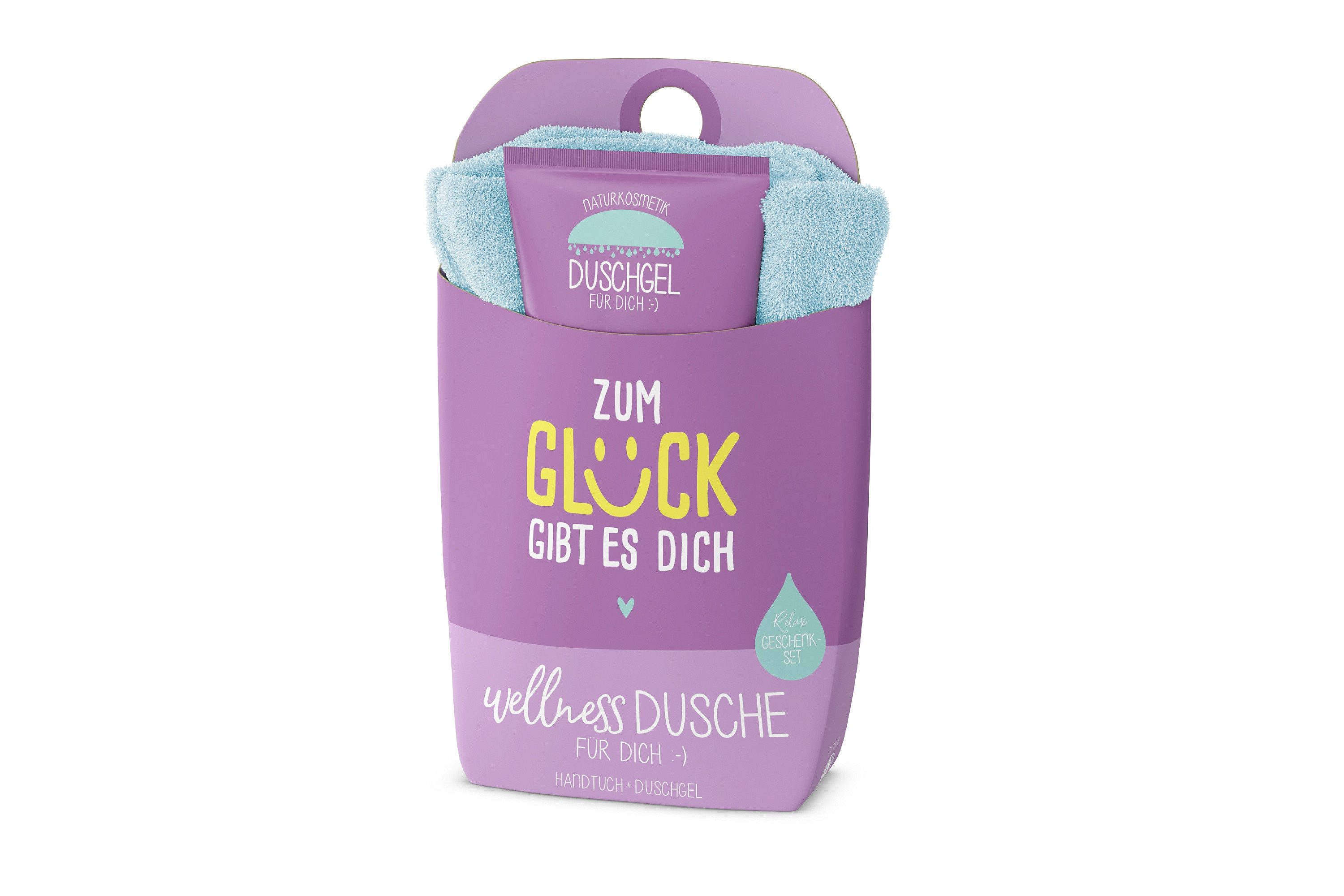 La Vida Gästehandtuch Wellnessdusche Geschenk-Set Duschgel Handtuch la vida Violett 1082741