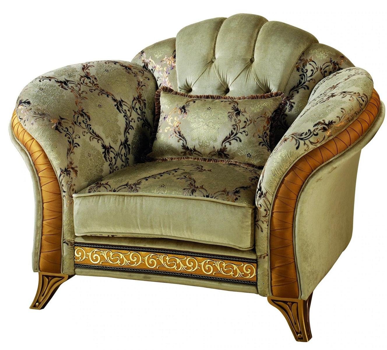 Stoff Klassische Sessel Relax Sessel Fernseh Lounge Luxus Sitzer arredoclassic Club 1 JVmoebel