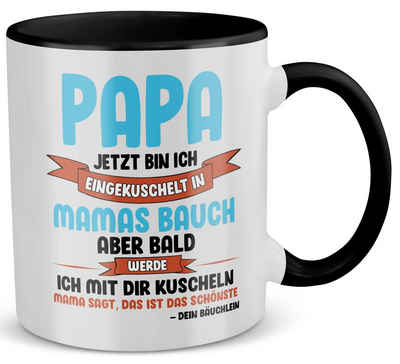 22Feels Tasse Du Wirst Papa Werdender Vater Geschenk Vatertag Schwangerschaft Männer, Keramik, Made in Germany, Spülmaschinenfest, Zweifarbig