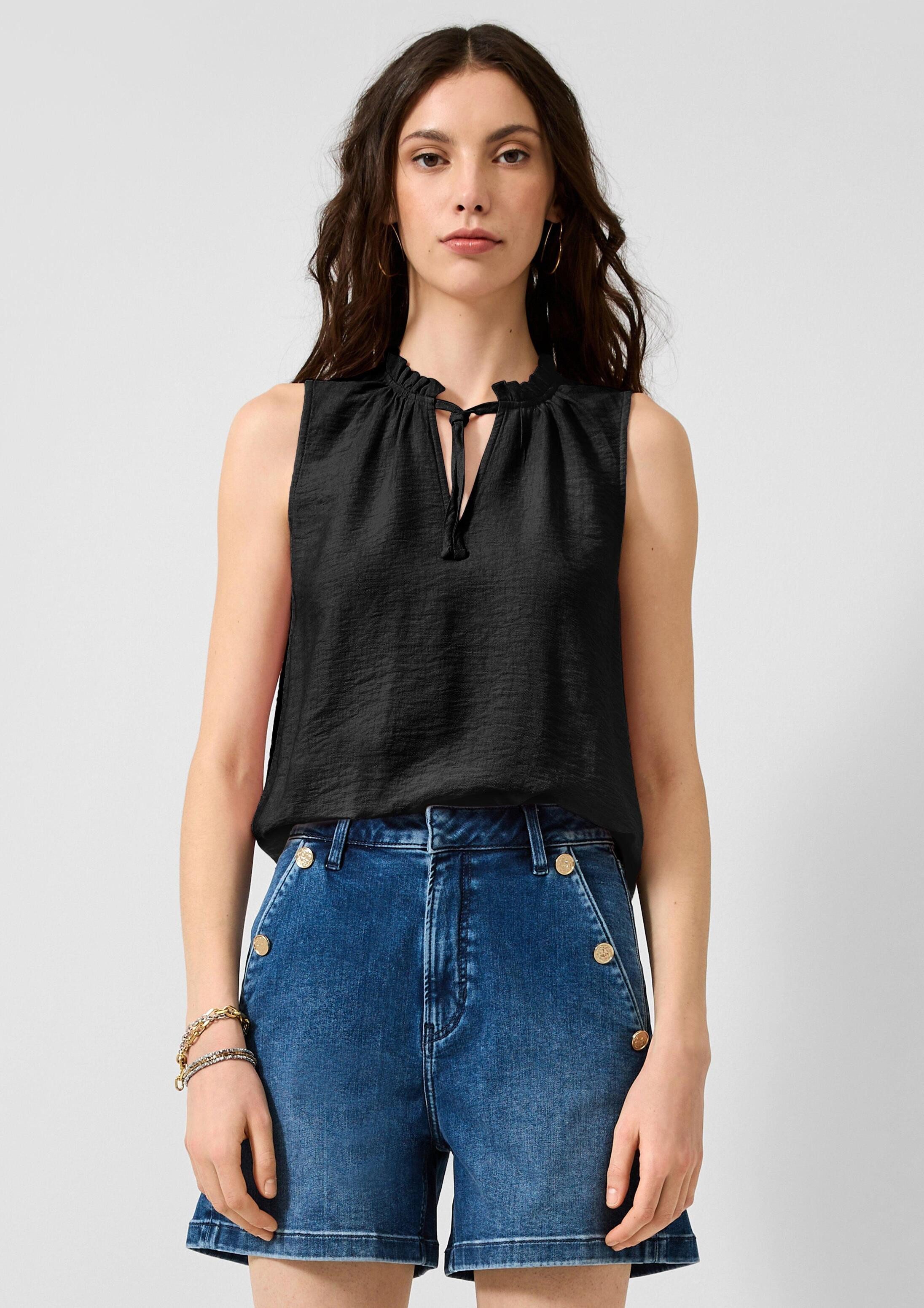 QS Blusentop Bluse Blusentop aus Viskosemix