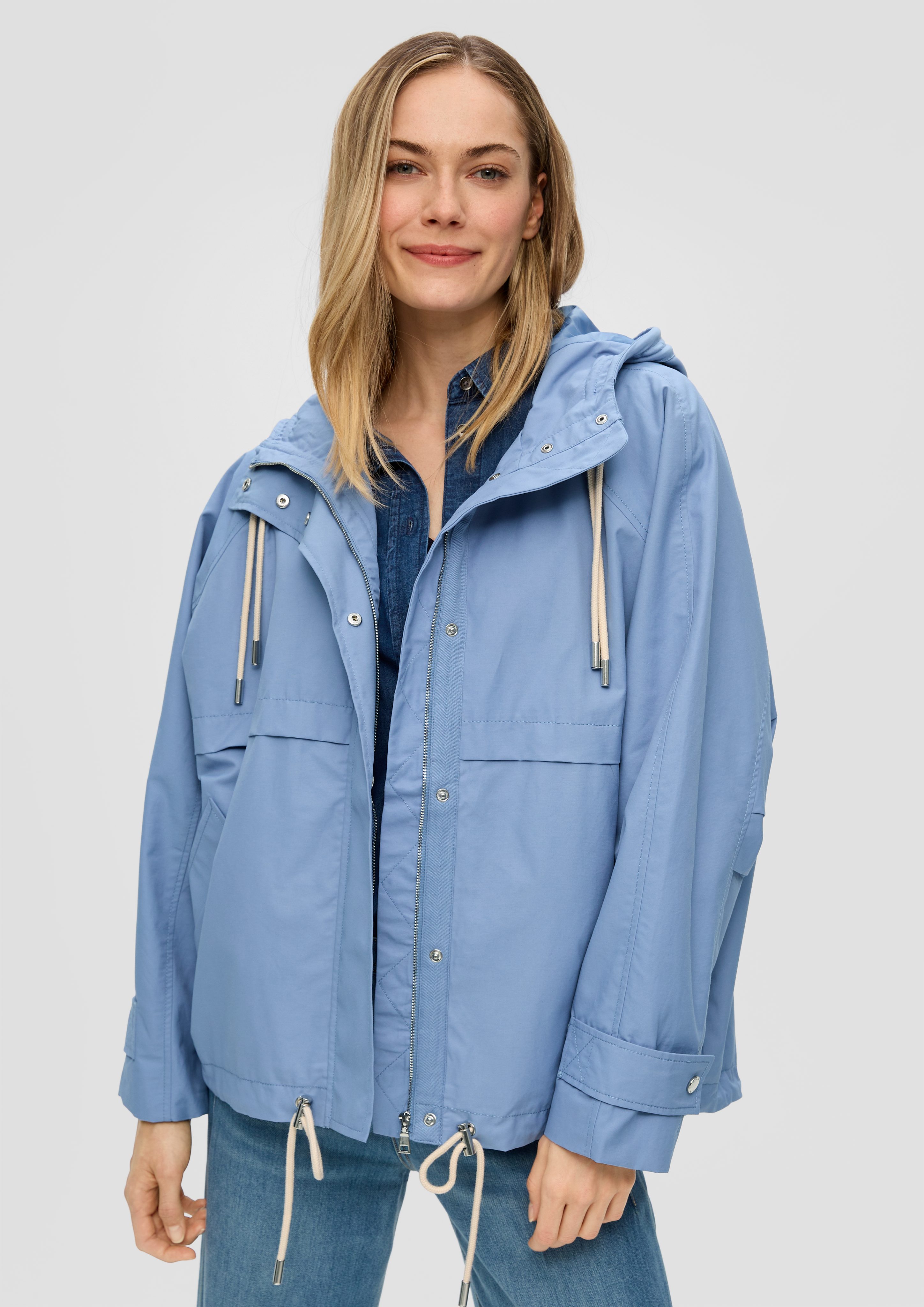 s.Oliver Funktionsjacke Kapuzenjacke mit Garment Wash günstig online kaufen