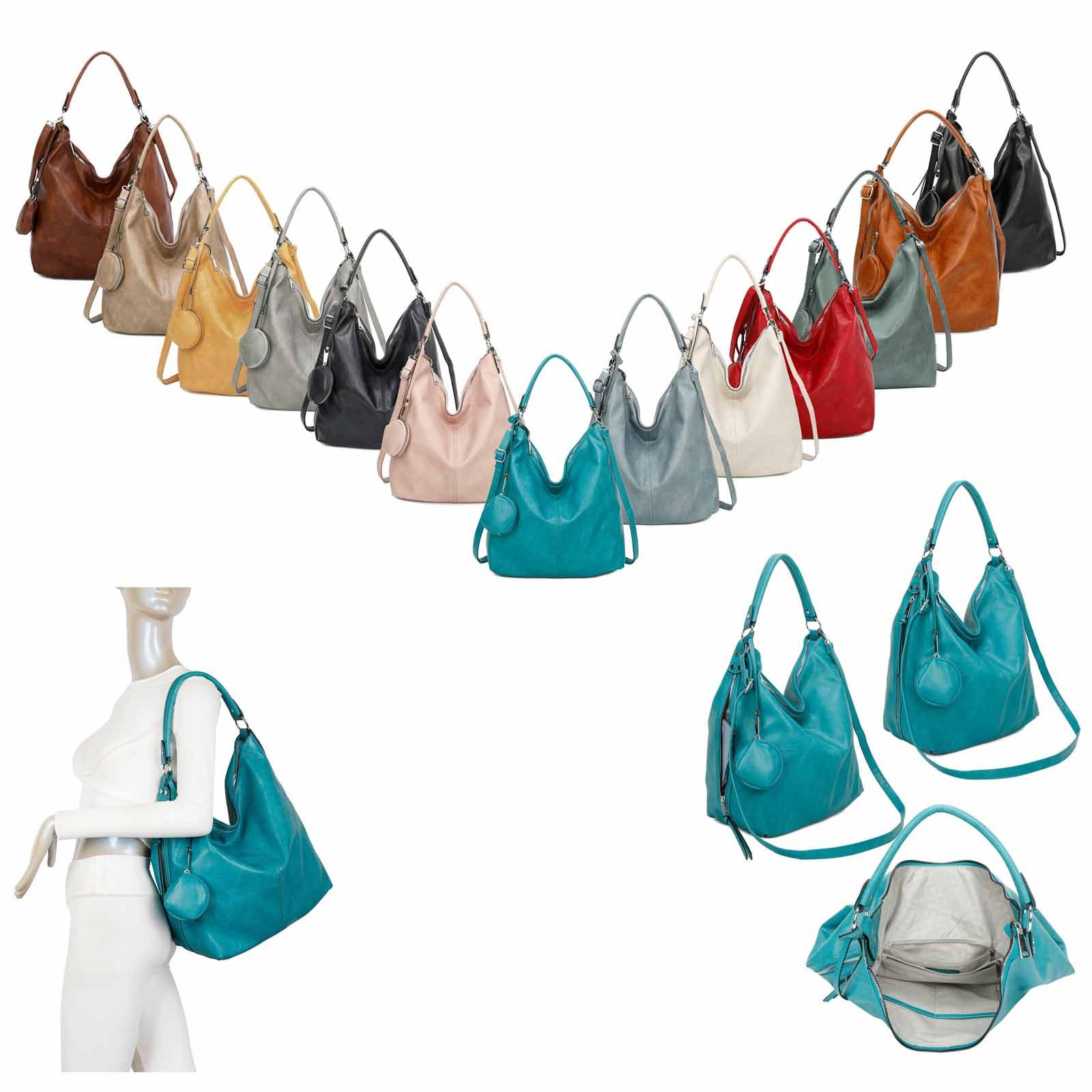 ITALYSHOP24 Schultertasche XXL DAMEN TASCHE SHOPPER Hobo Cross Bag Reisetas günstig online kaufen