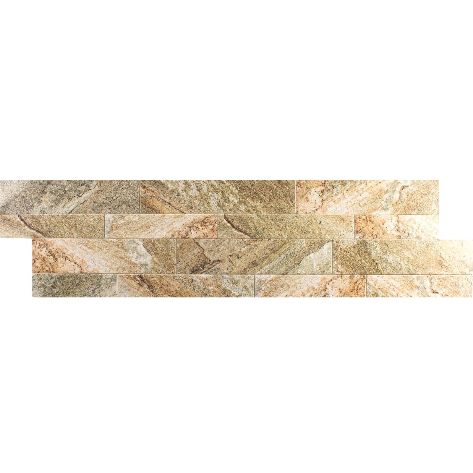 Mosafil Mosaikfliesen Selbstklebende Wandverkleidung Americus Gold, Metall 61.000x15.200, gold