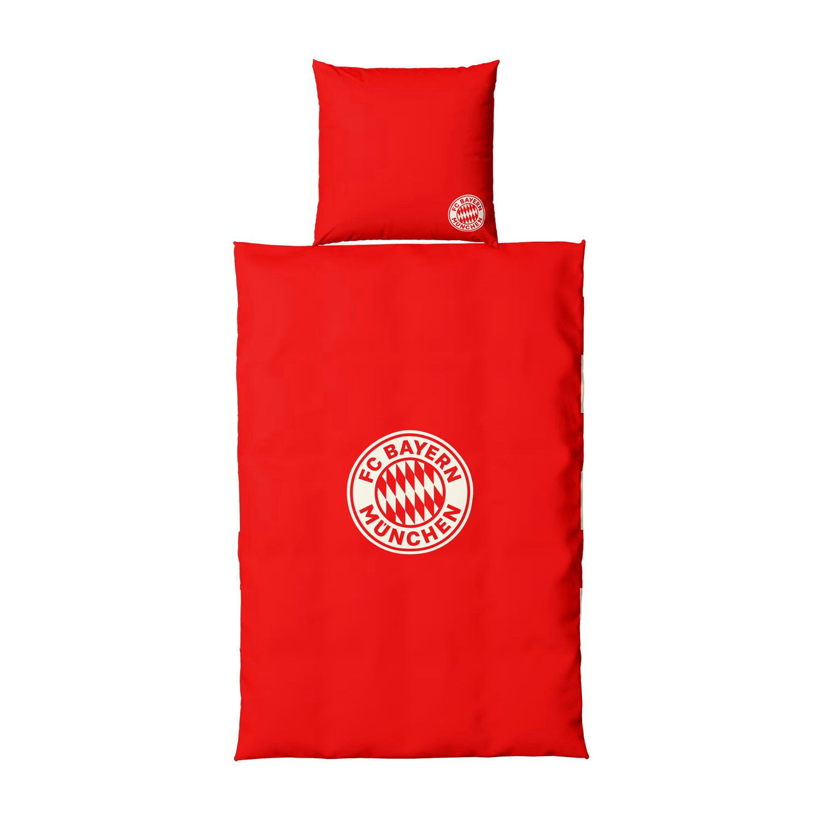 FC Bayern München Bettwäsche FC Bayern Bettwäsche Flanell rot, 100% Baumwolle, 1 teilig, angenehmes Hautgefühl