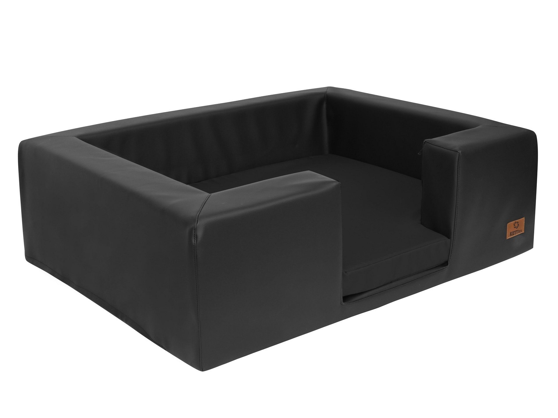 KETTtex Hundematratze elGiga Hundebett Andy aus Kunstleder - Innenkissen waschbar - M 80 x 6