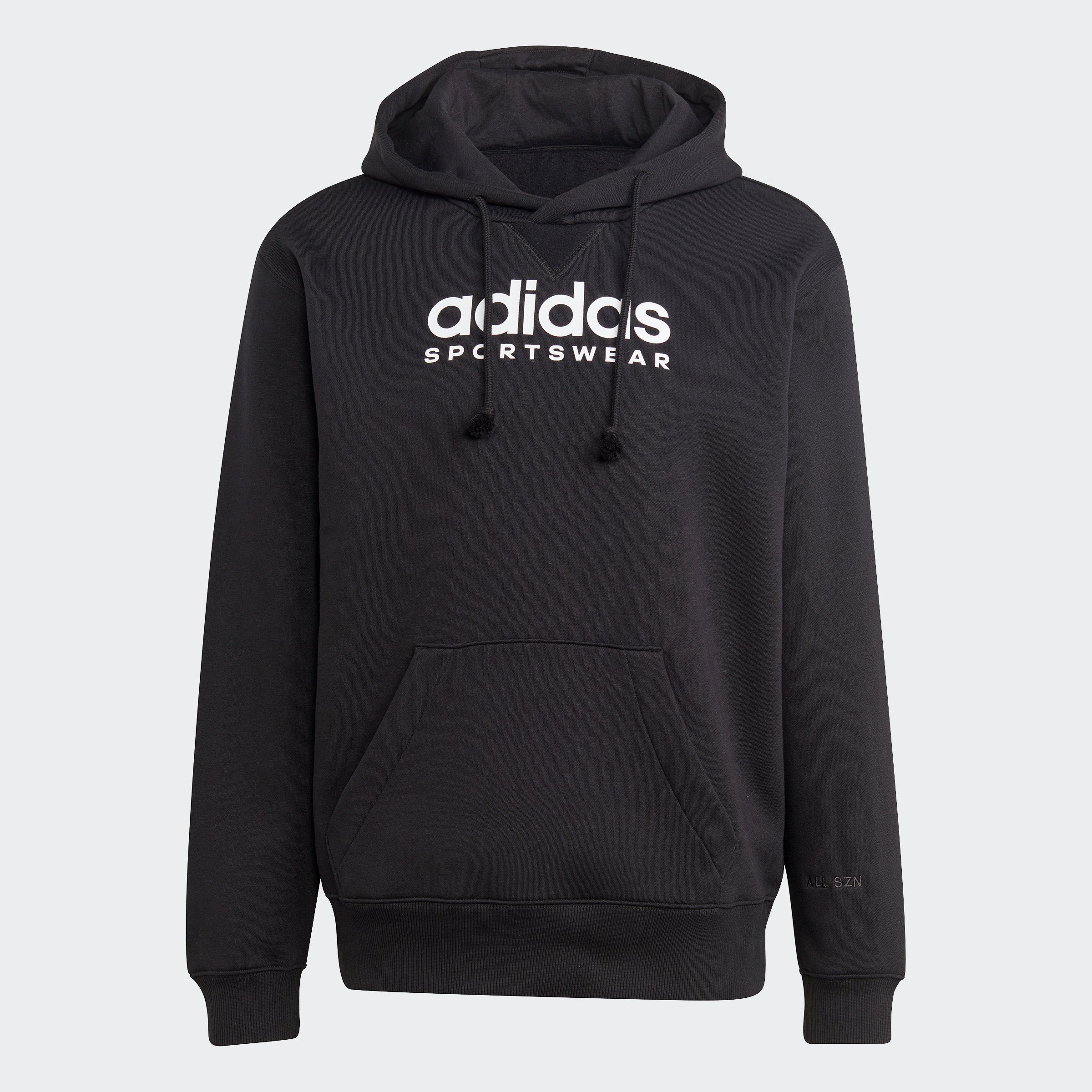 Kapuzensweatshirt FLEECE adidas Black ALL Sportswear SZN HOODIE GRAPHIC