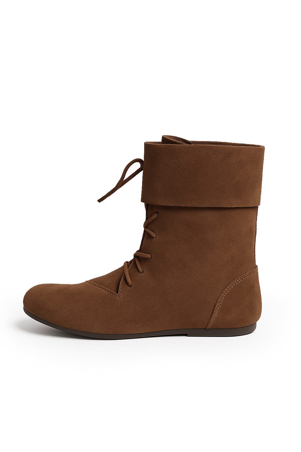 Leonardo Carbone Ritter-Kostüm Stiefel "Aurin" mit Stulpe, hochwertiges Veloursleder, robuste Gummisohle