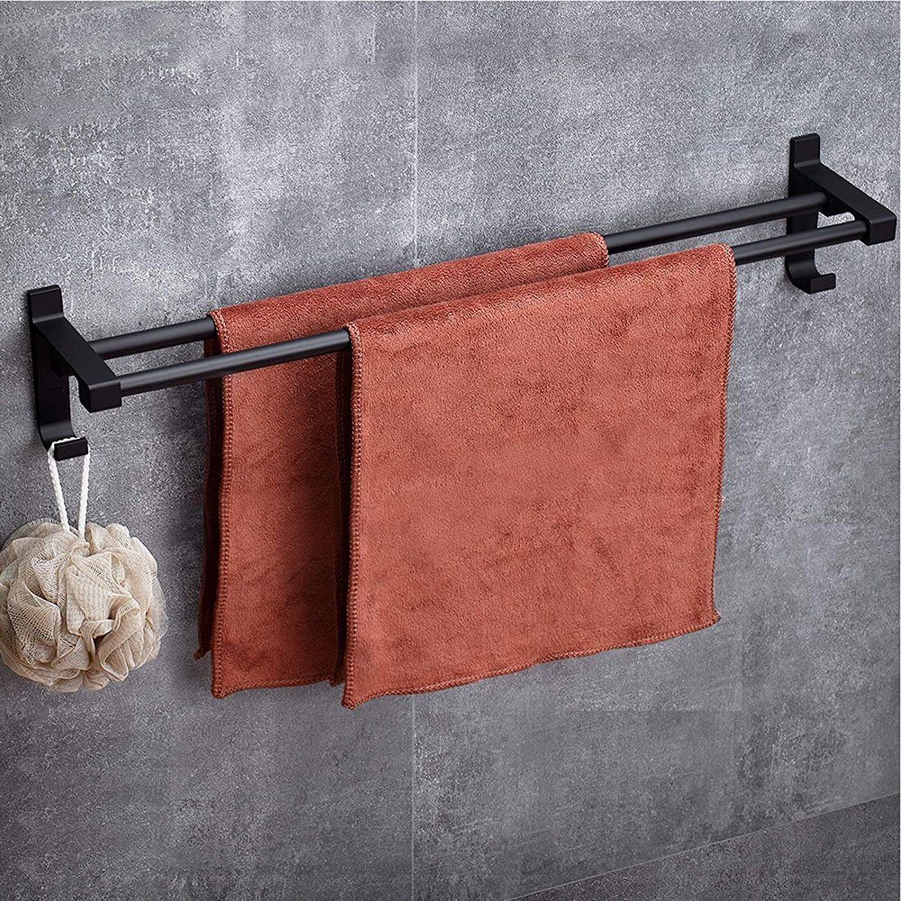 Wandbehang Aluminium, Handtuchhalter doppelter Handtuchhalter Handtuchhalter aus GelldG