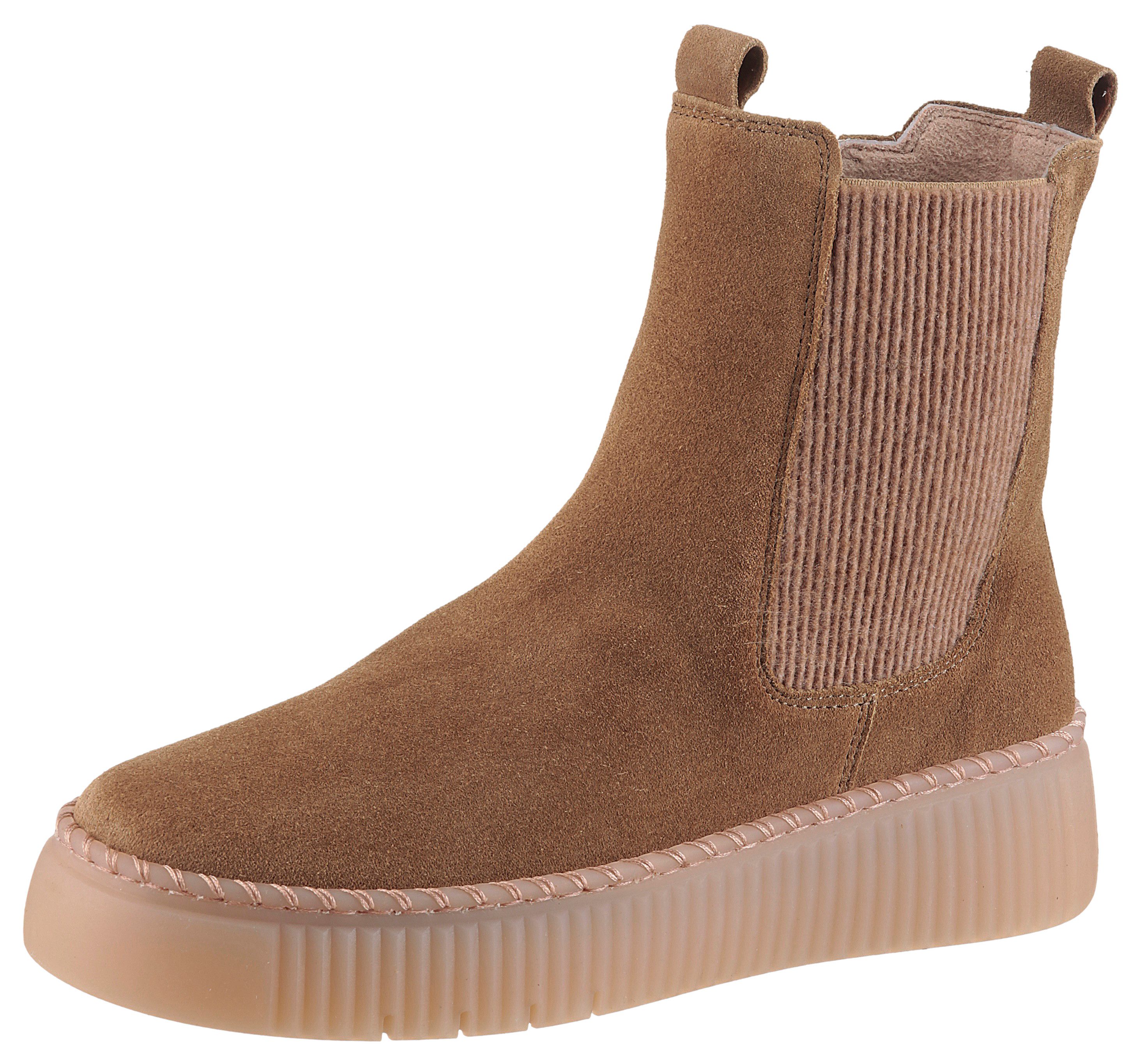 Gabor Chelseaboots, Plateau, Stiefelette mit Stretcheinsatz an der Außensei günstig online kaufen