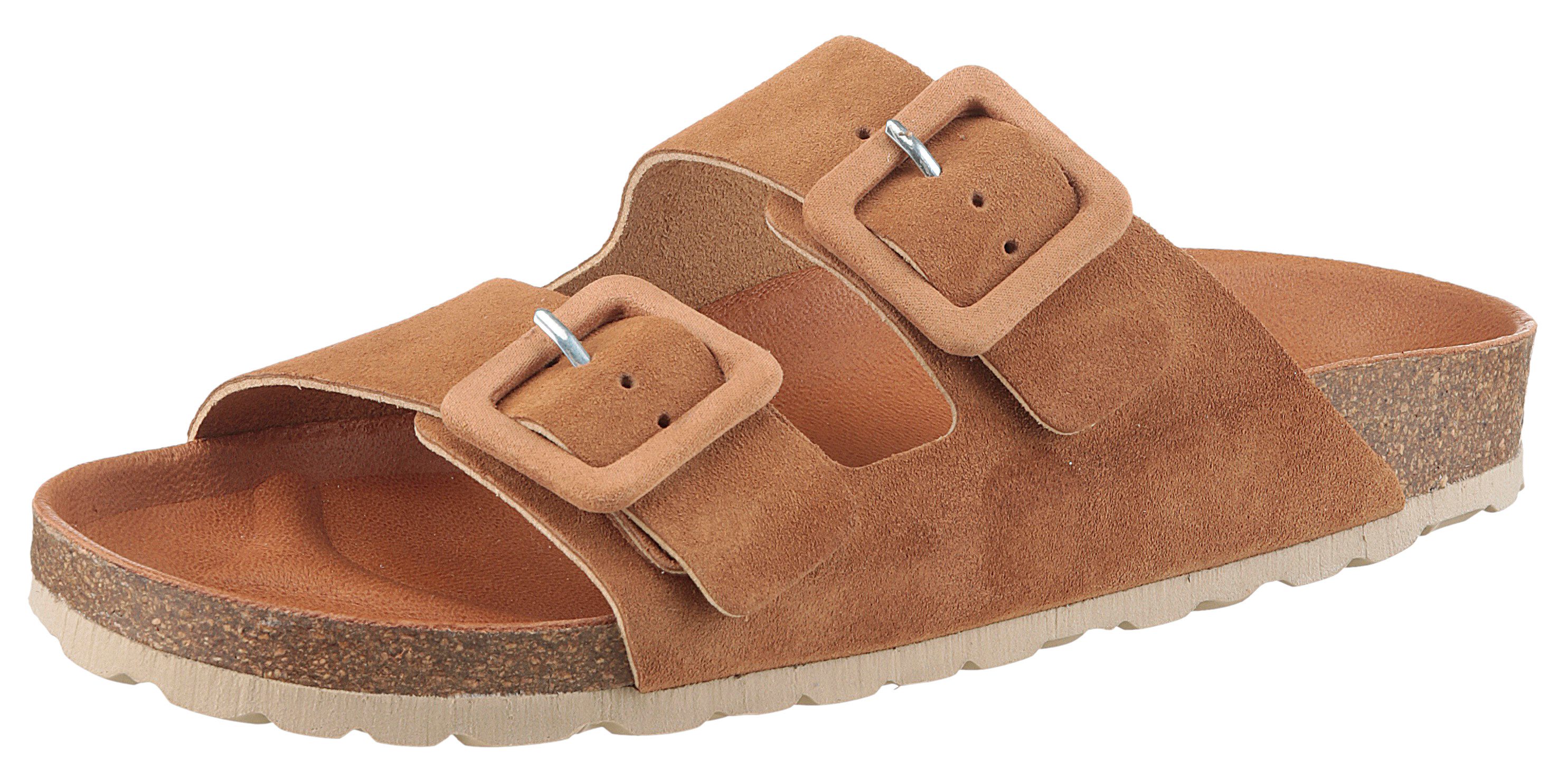VERBENAS Randell Velour Pantolette, Sommerschuh, Schlappen, günstig online kaufen