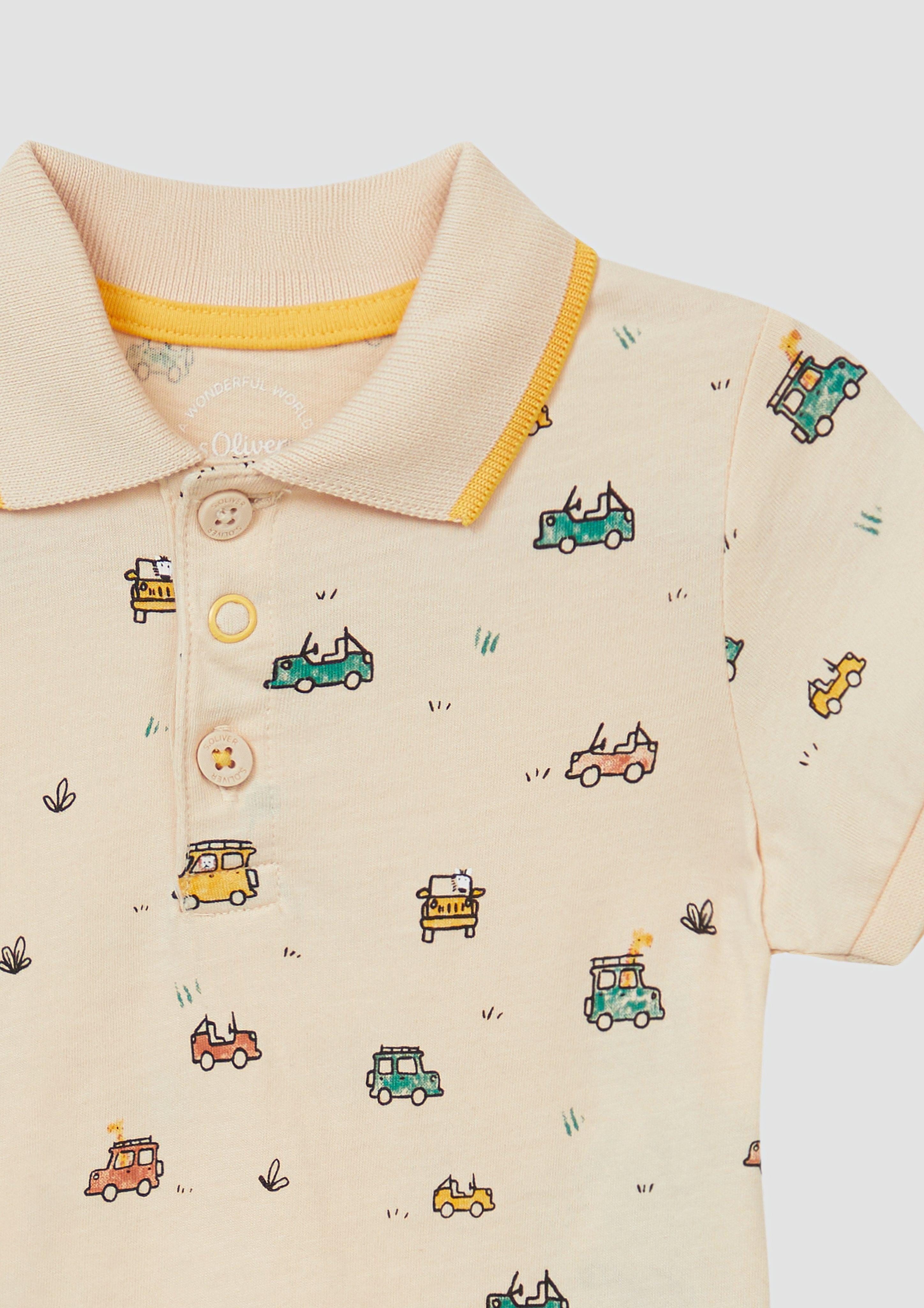 s.Oliver Kurzarmshirt Poloshirt aus Baumwolle mit günstig online kaufen